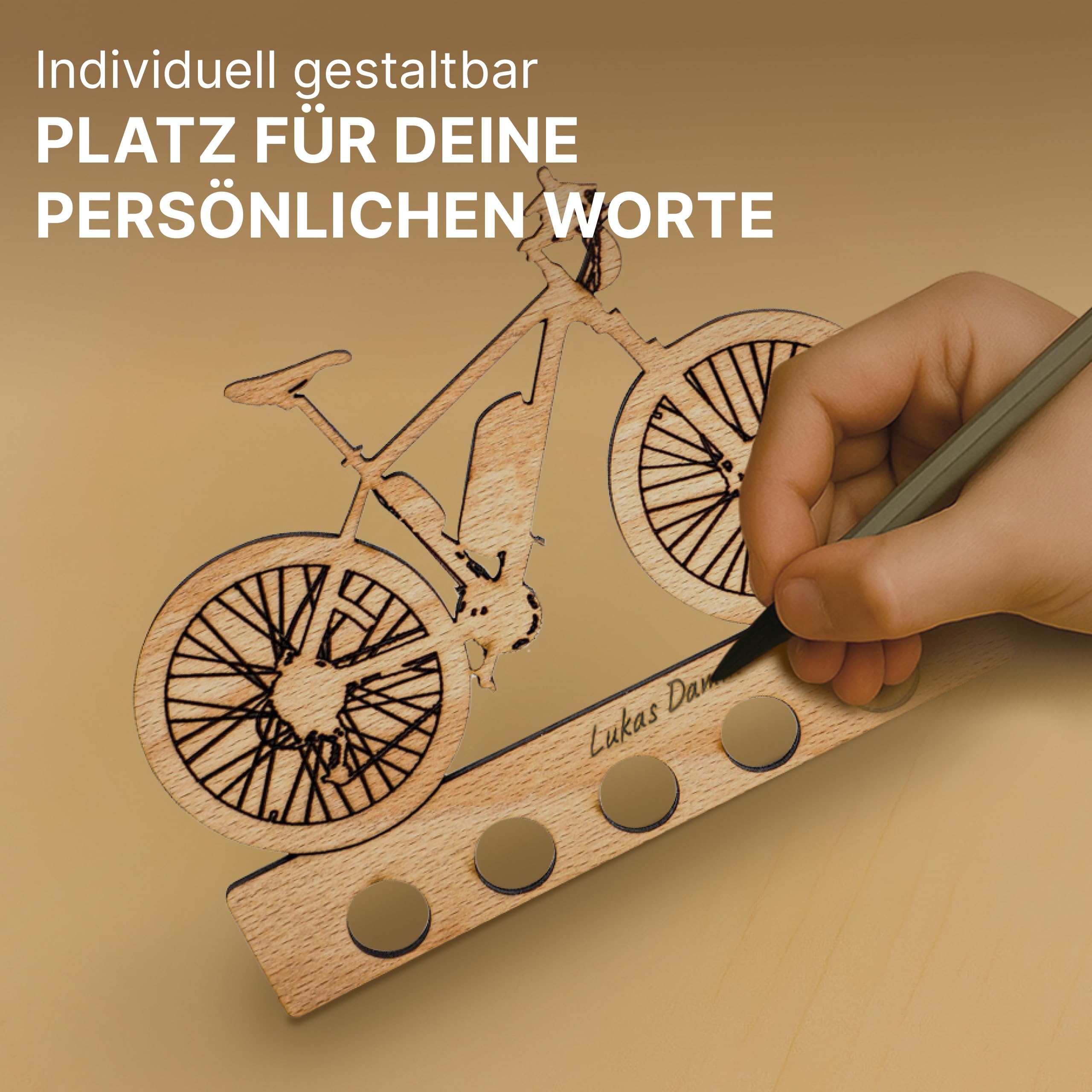 Regalo In Legno A Forma Di E-Bike Per Soldi – Biglietto Originale Per Compleanno E Anniversario (16x13 Cm)