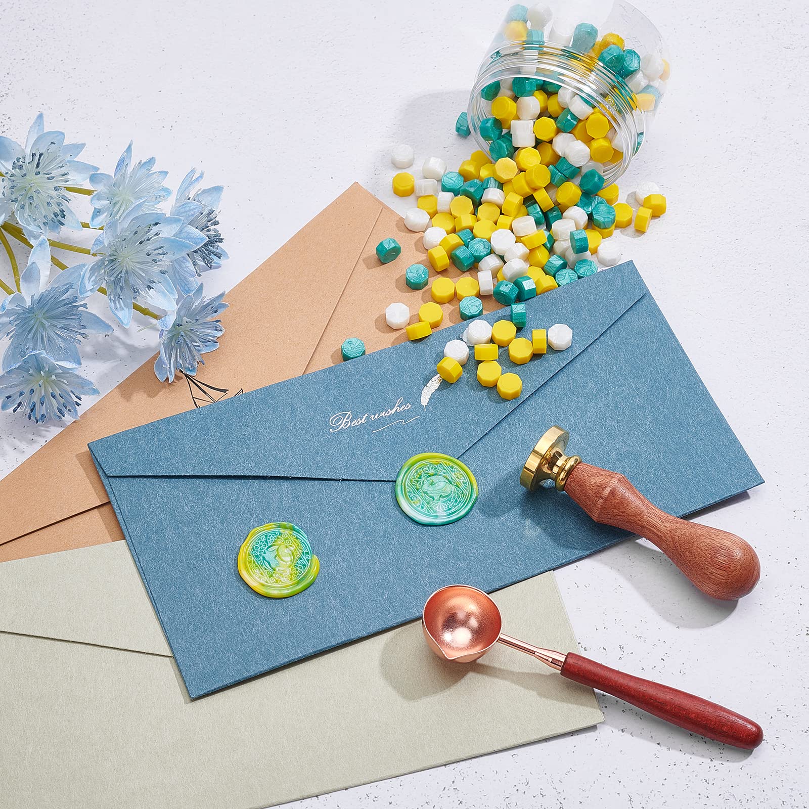 CRASPIRE Wax Seal Stamp Castle Vintage Sealing Wax Stamps Castle Retro 25mm Removable Brass Seal Stamp with Wood Handle for Wedding Invitations Envelopes Valentine's Day Craft Adhesive Waxing