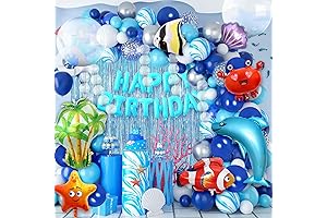 133Pcs Under The Sea Party Decorations, Beach Theme Birthday Decorations, Ocean Themed...