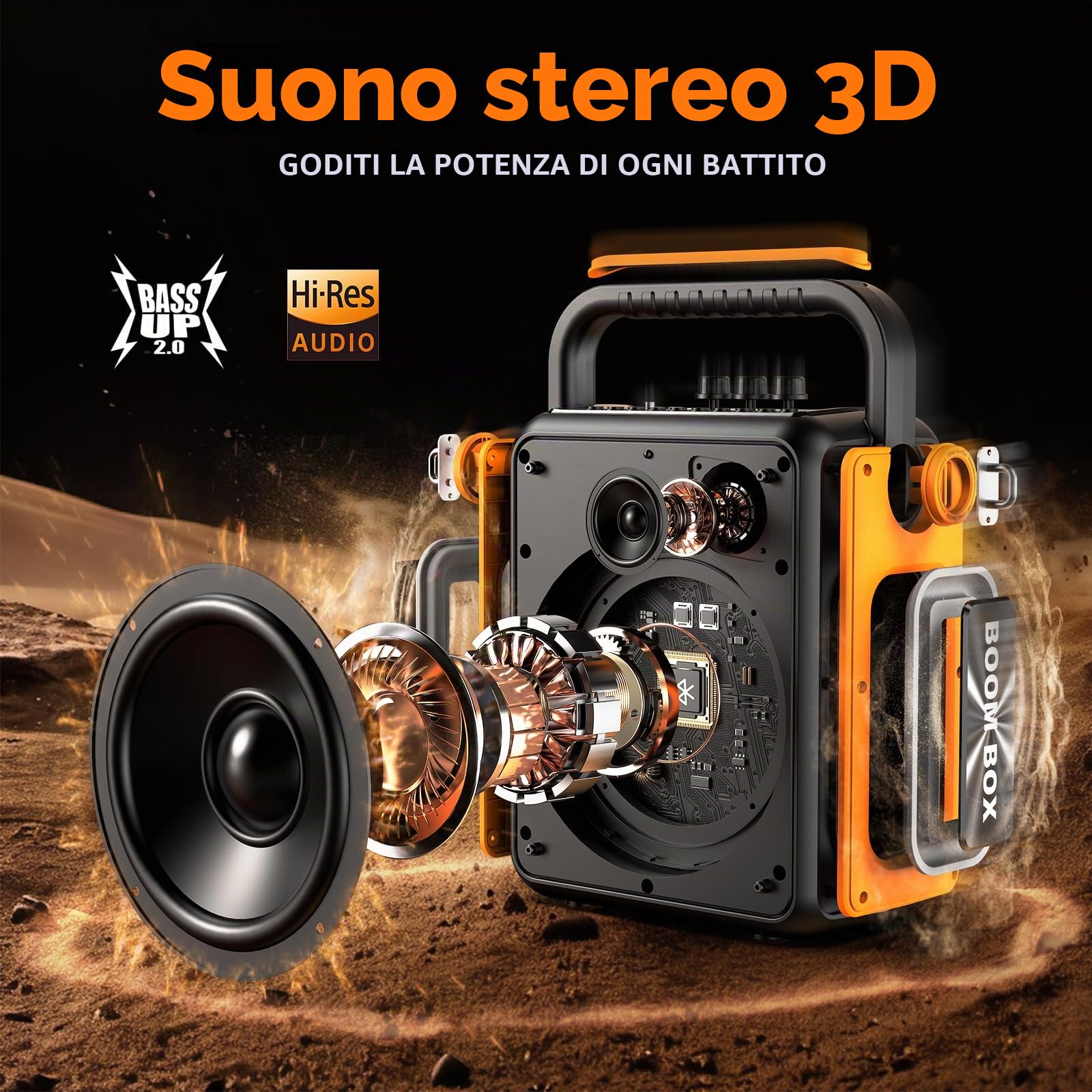 HWWR Karaoke con 2 Microfoni, Karaoke Cassa Portatile Bluetooth con Sistema PA per Adulti e Bambini, Ricaricabile Karaoke Professionale Completo Supporta TWS/LED/AUX/USB/TF per Feste a Casa