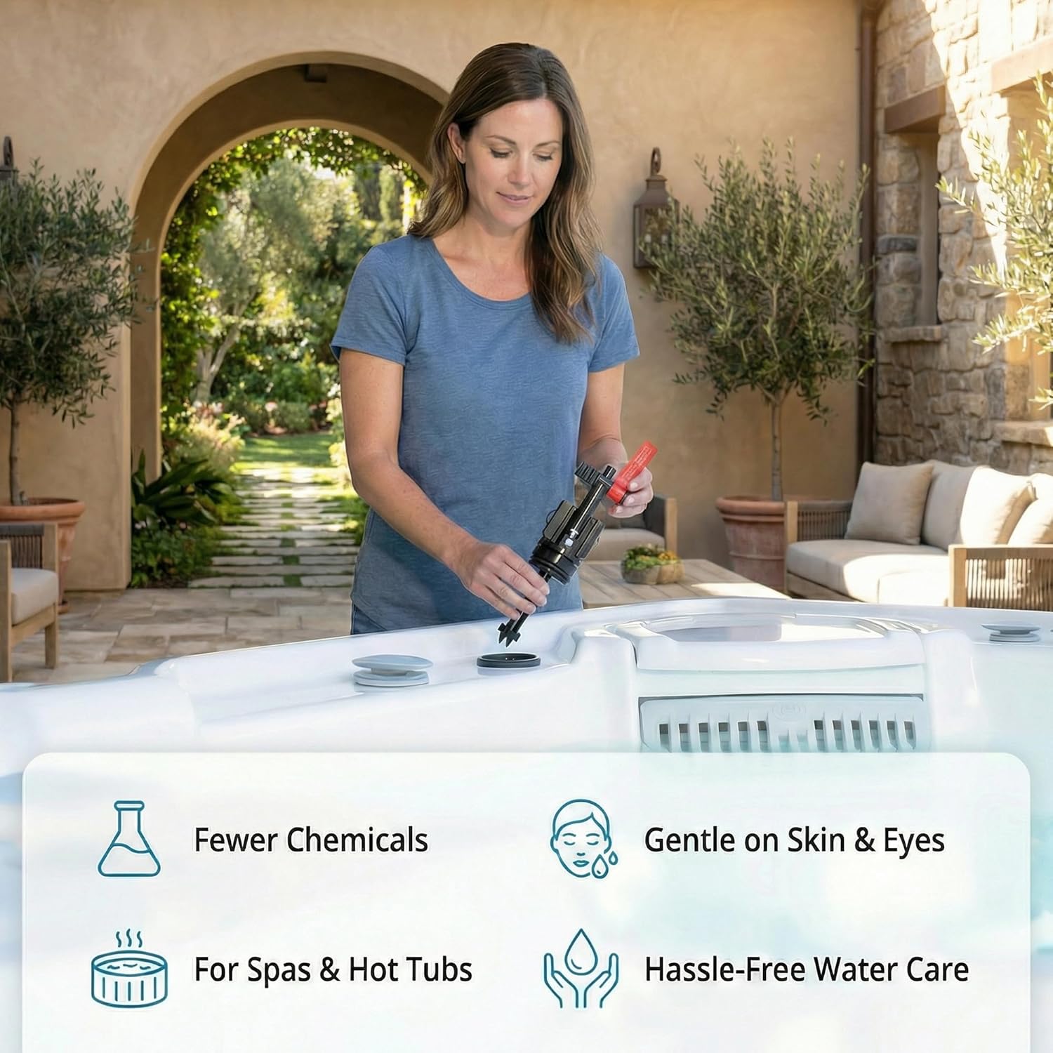 Salt System Cartridge Replacement for Spas & Hot Tubs – Chlorine-Generating Salt Water Treatment Filter Compatible with Highlife & Limelight– Promotes Soft, Natural-Feeling Water(3 Pack