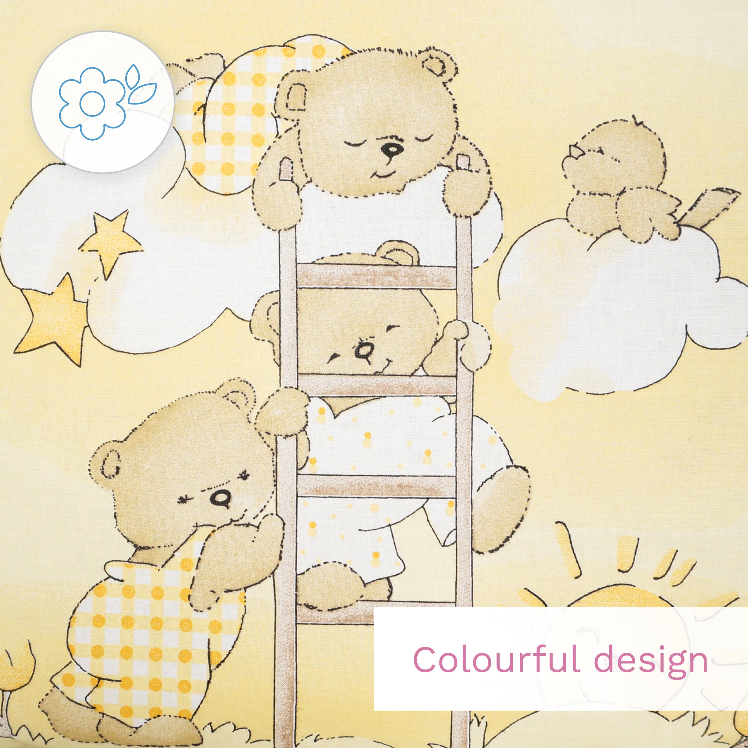 2-teiliges Baby Kinder Bettbezug 80 x 70 cm mit Kopfkissenbezug - Muster 3