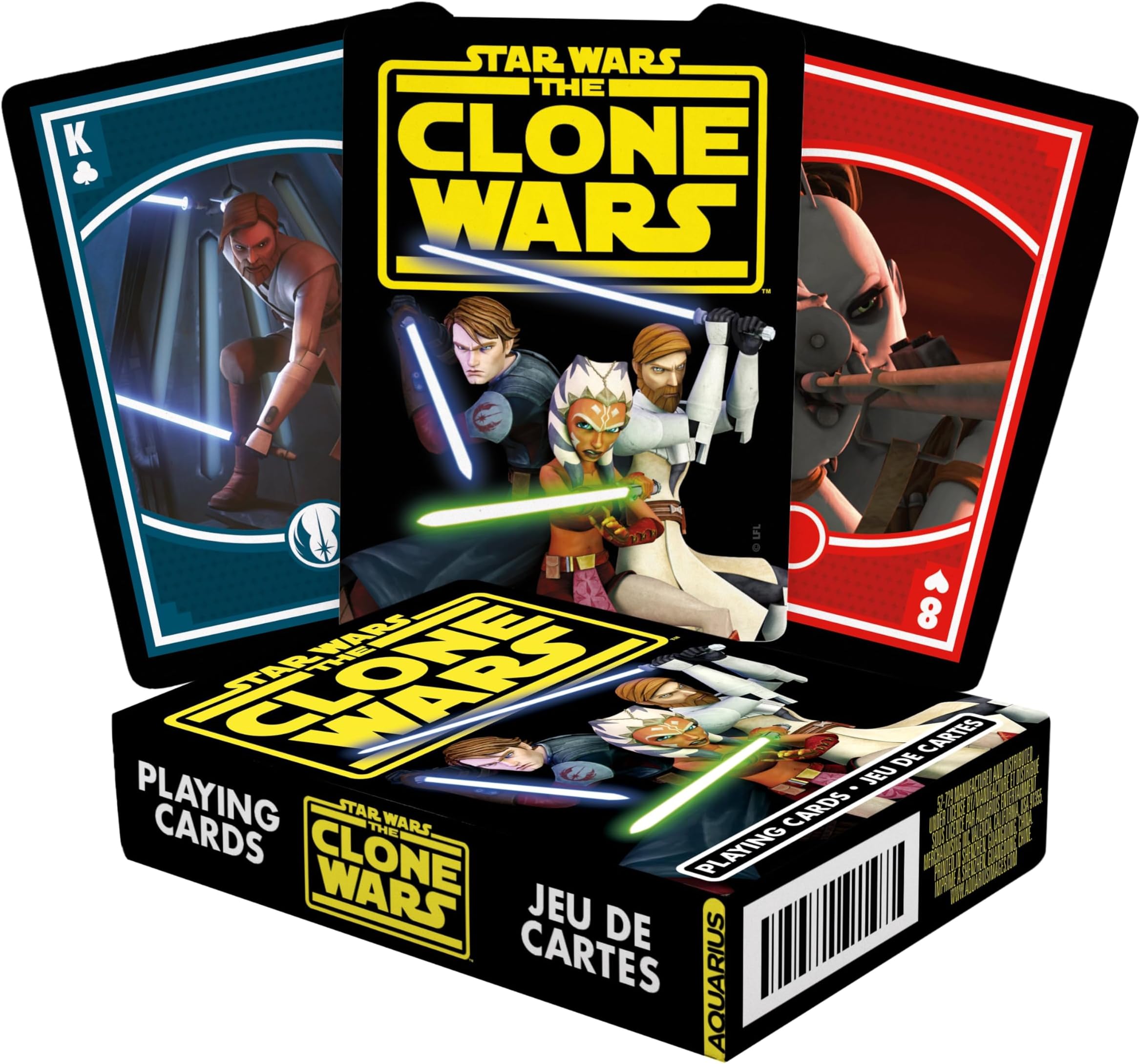 Star Wars Playing Cards - The Clone Wars Themed Deck of Cards for Your Favorite Card Games - Officially Licensed Star Wars Merchandise and Collectibles - Poker Size with Linen Finish