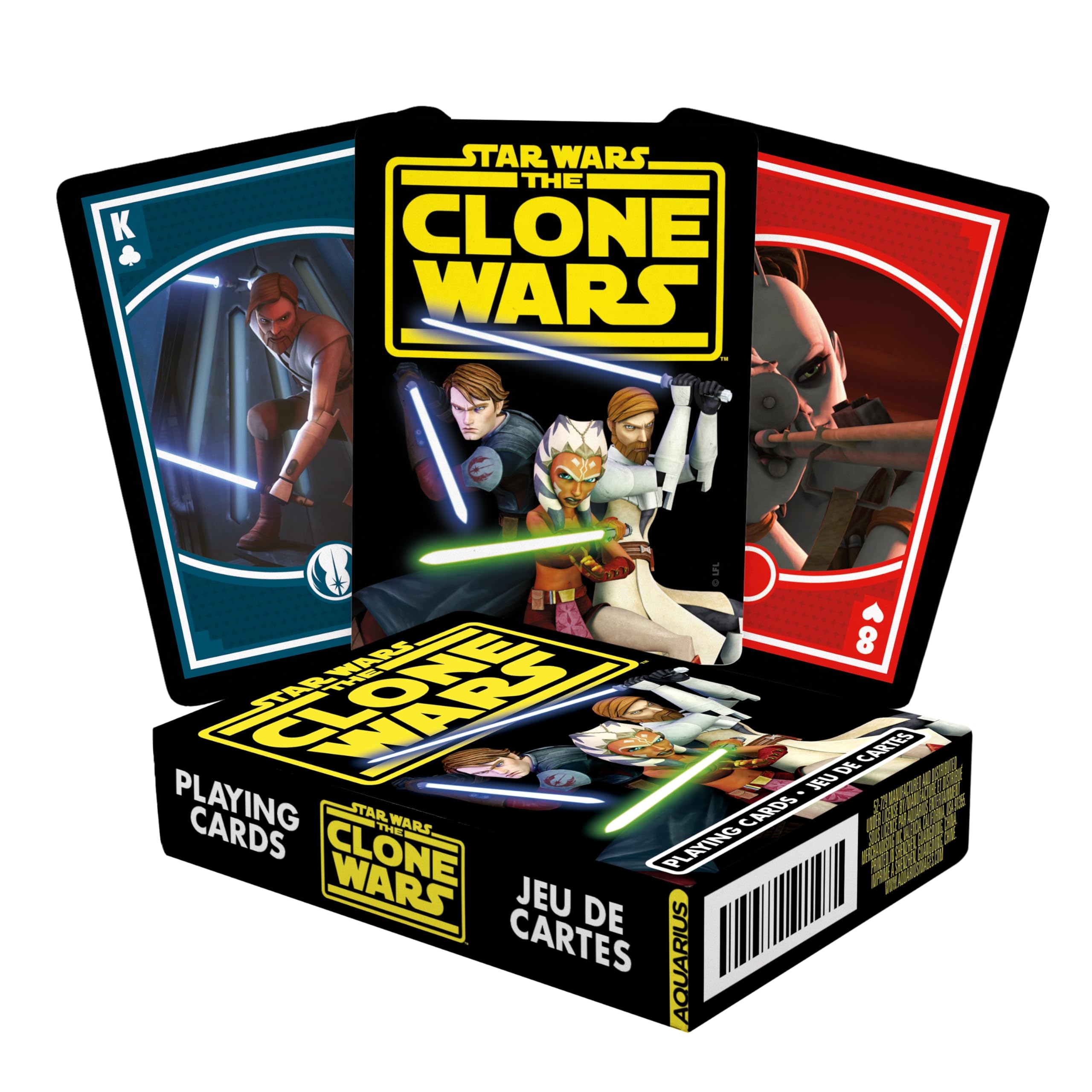 Aquarius Star Wars Playing Cards - The Clone Wars Themed Deck of Cards for Your Favorite Card Games - Officially Licensed Star Wars Merchandise & Collectibles