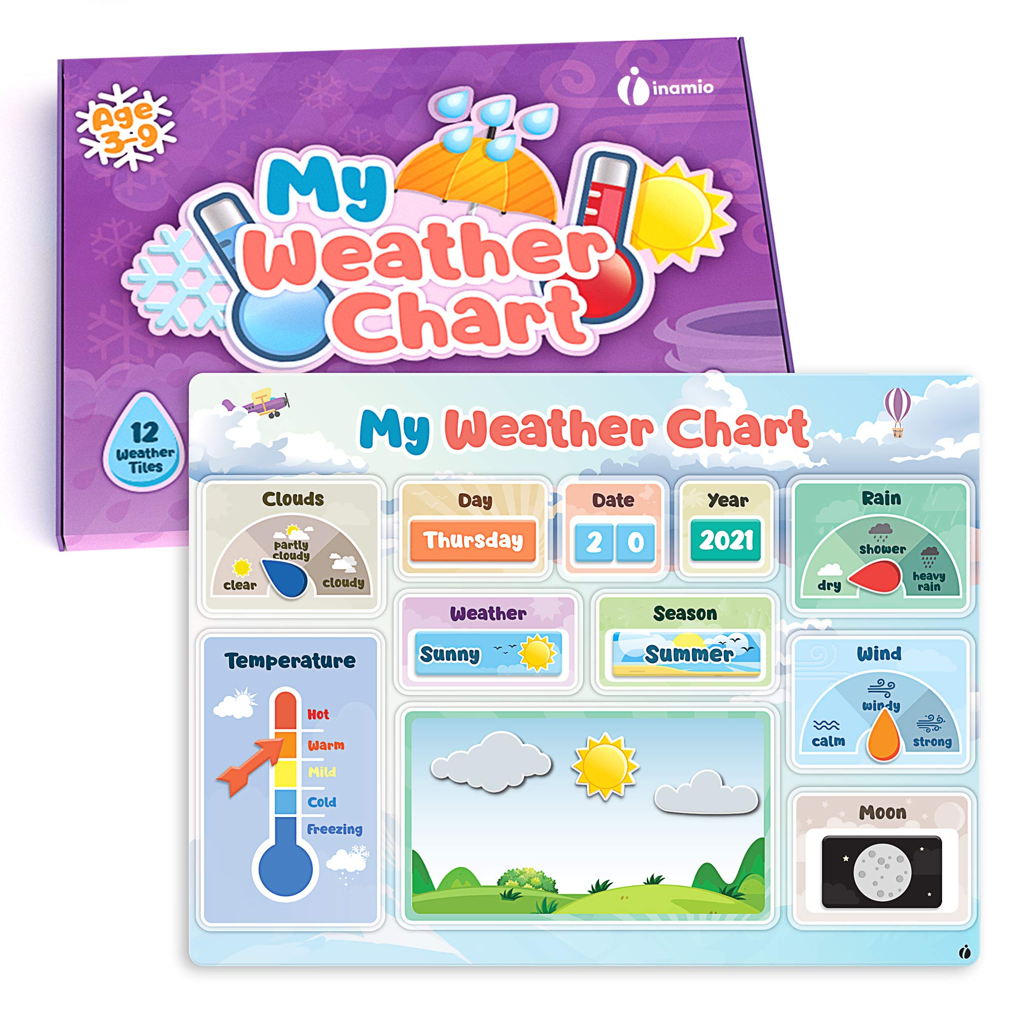 Buy Weather Chart for Kids Kindergarten and Weather Chart