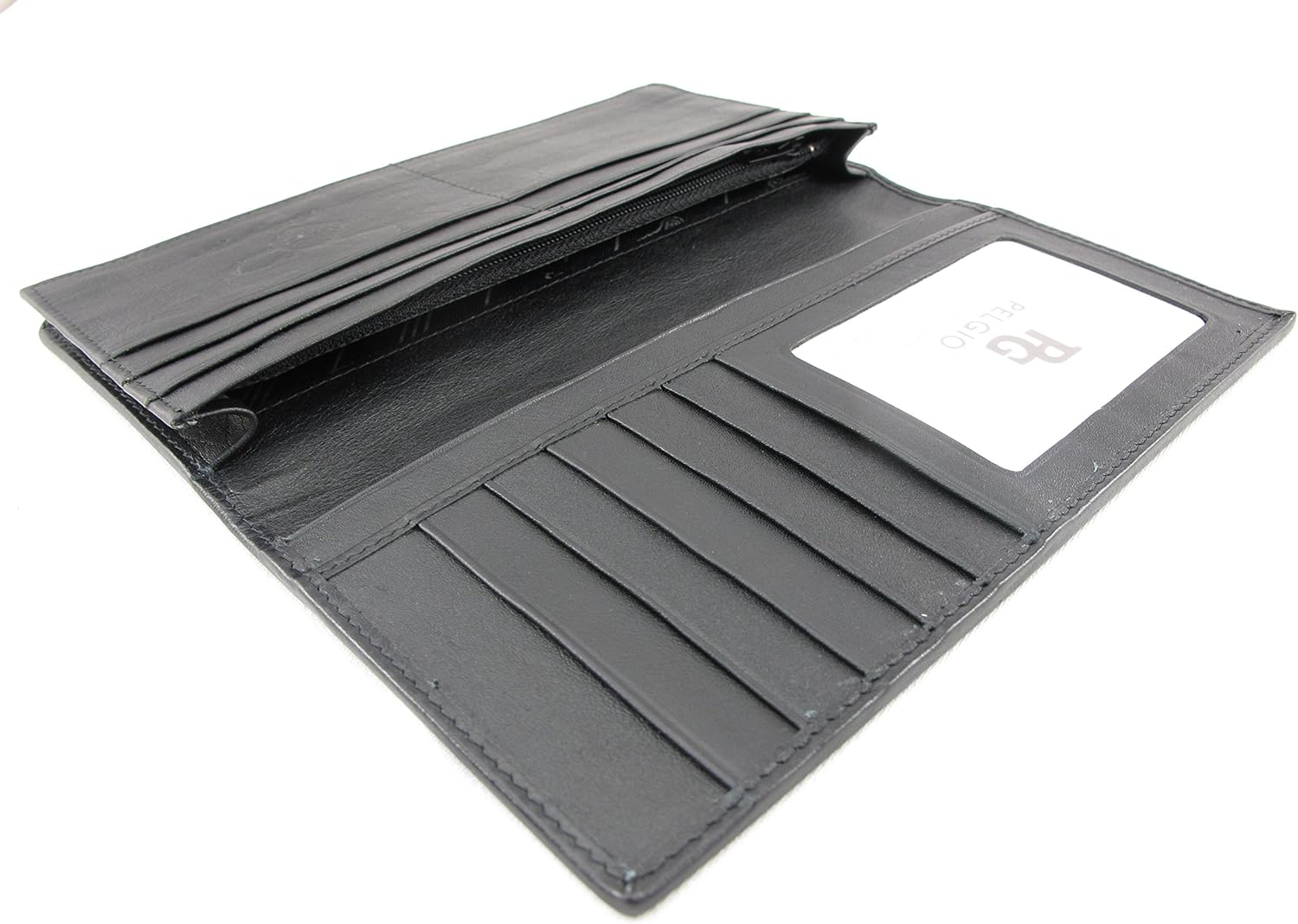 Genuine Stingray Skin Checkbook Wallet Clutch Purse (Black) - Image 4