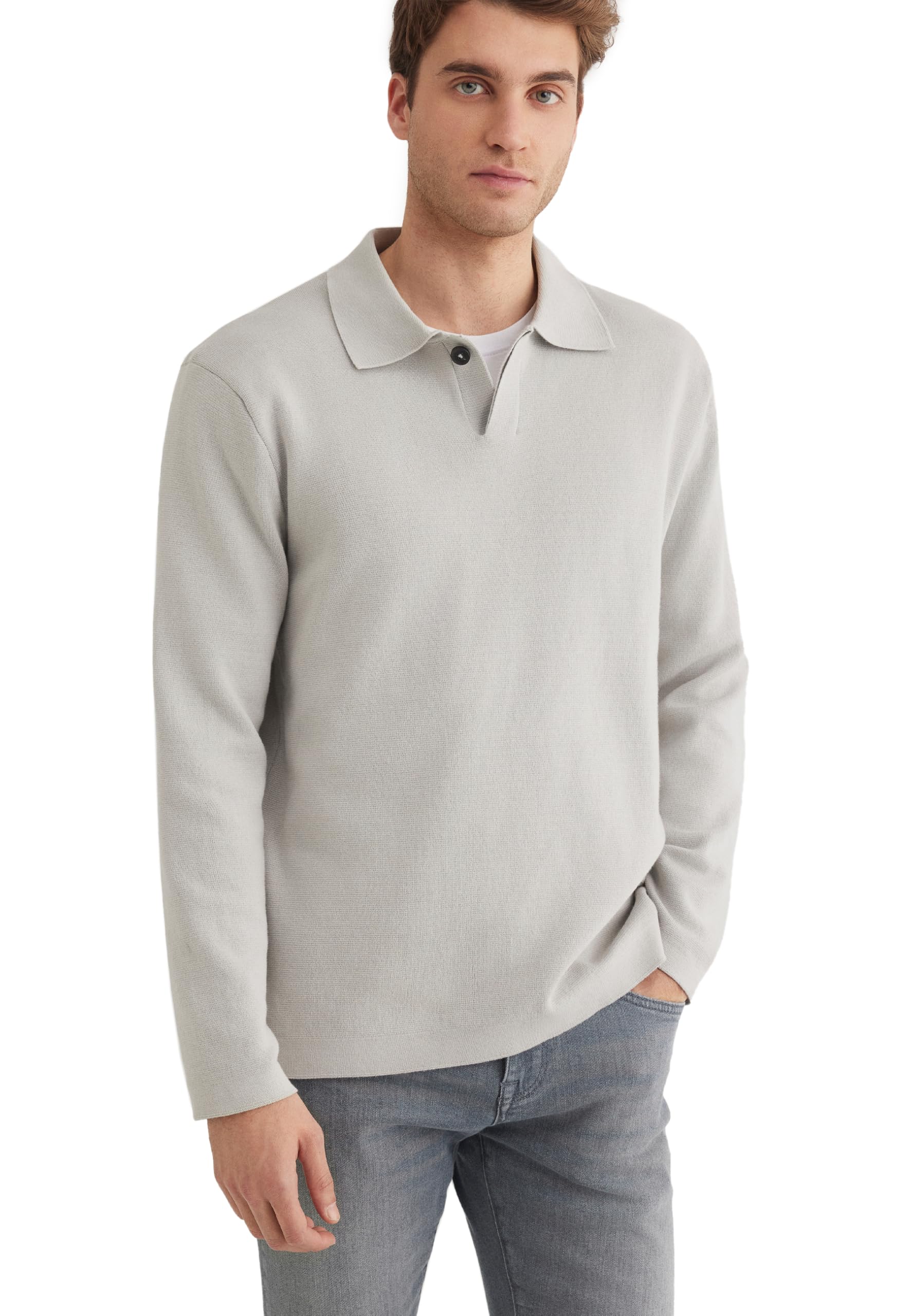 Mavi Men's Cardigan Sweater, Gray Violet, L