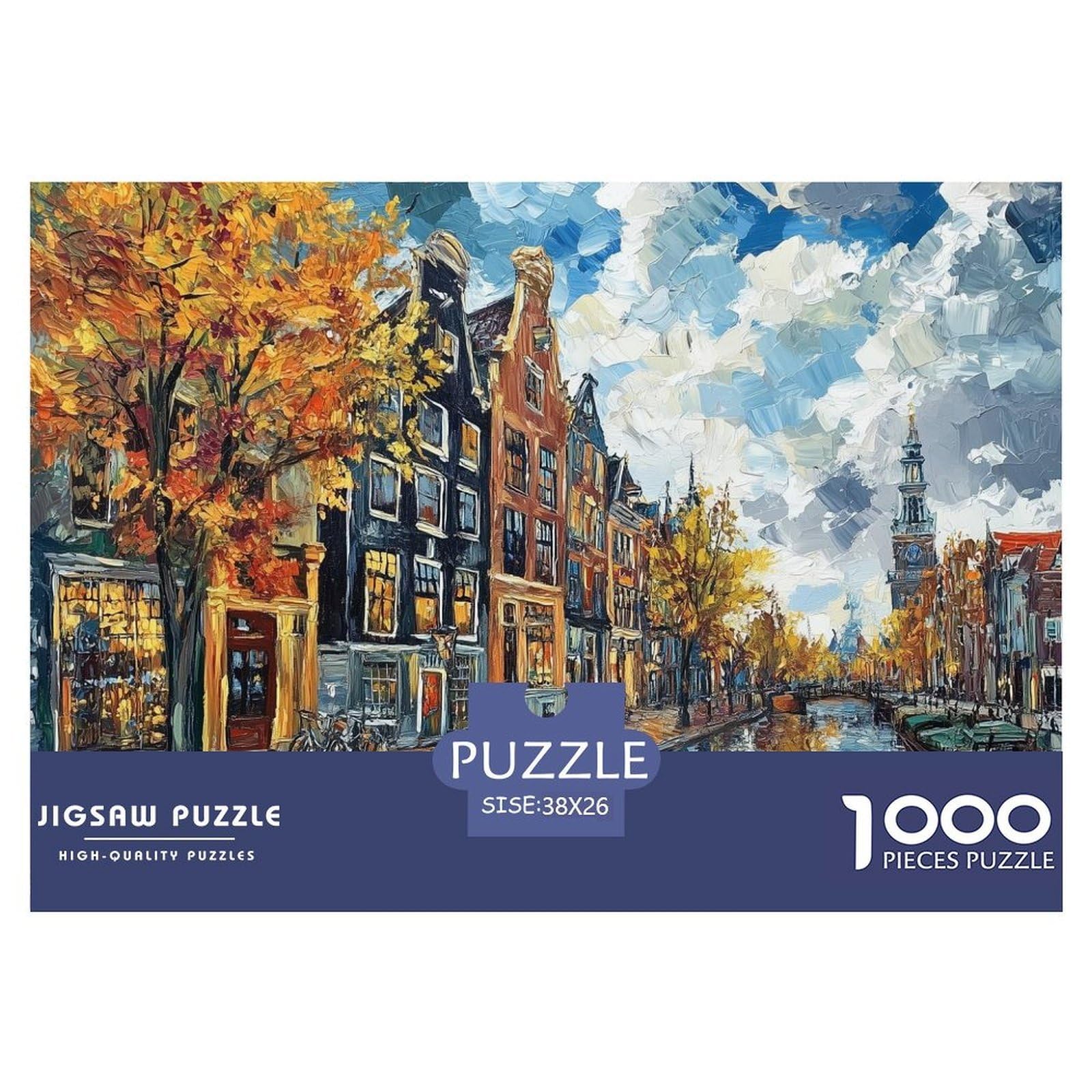 Puzzles Venice Water City 1000 Piece Challenge Game for Adults,Canal Scenery Impossible Jigsaw Puzzles 1000 Piece Educational Games for Adults Or Families 38x26cm/1000pcs — image 1