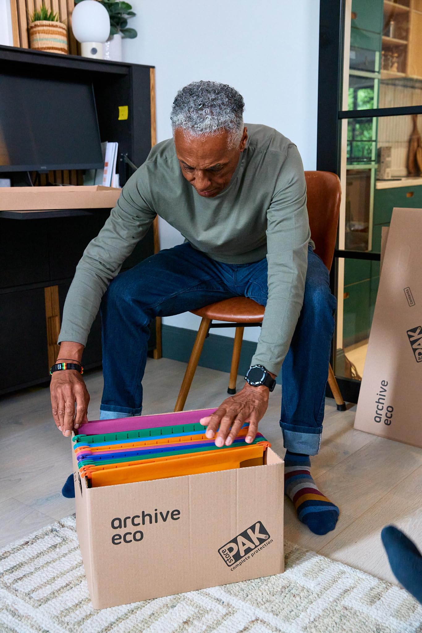 StorePAK Eco Archivkartons mit Deckel, 10 Stück Flach verpackt; einfach zusammenzubauen. Ideal für Zuhause, Büro und Umzug. Archiv-Box. braun