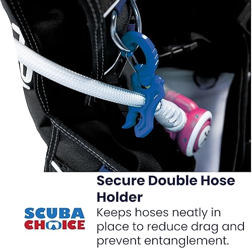 Miniatura 2 de Soporte de manguera doble para buceo con clip