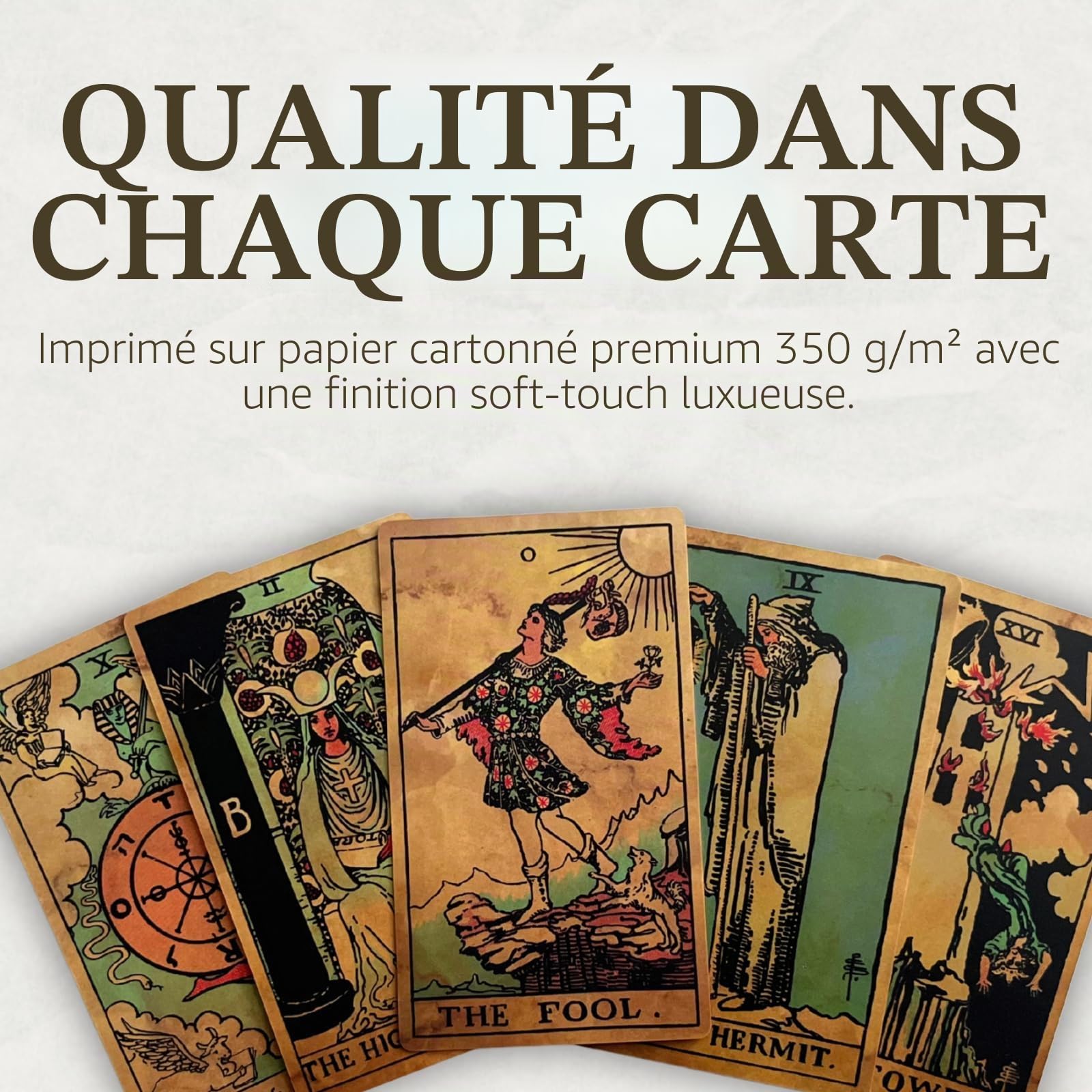 Jeu de tarot et guide édition antique | Design classique RWS