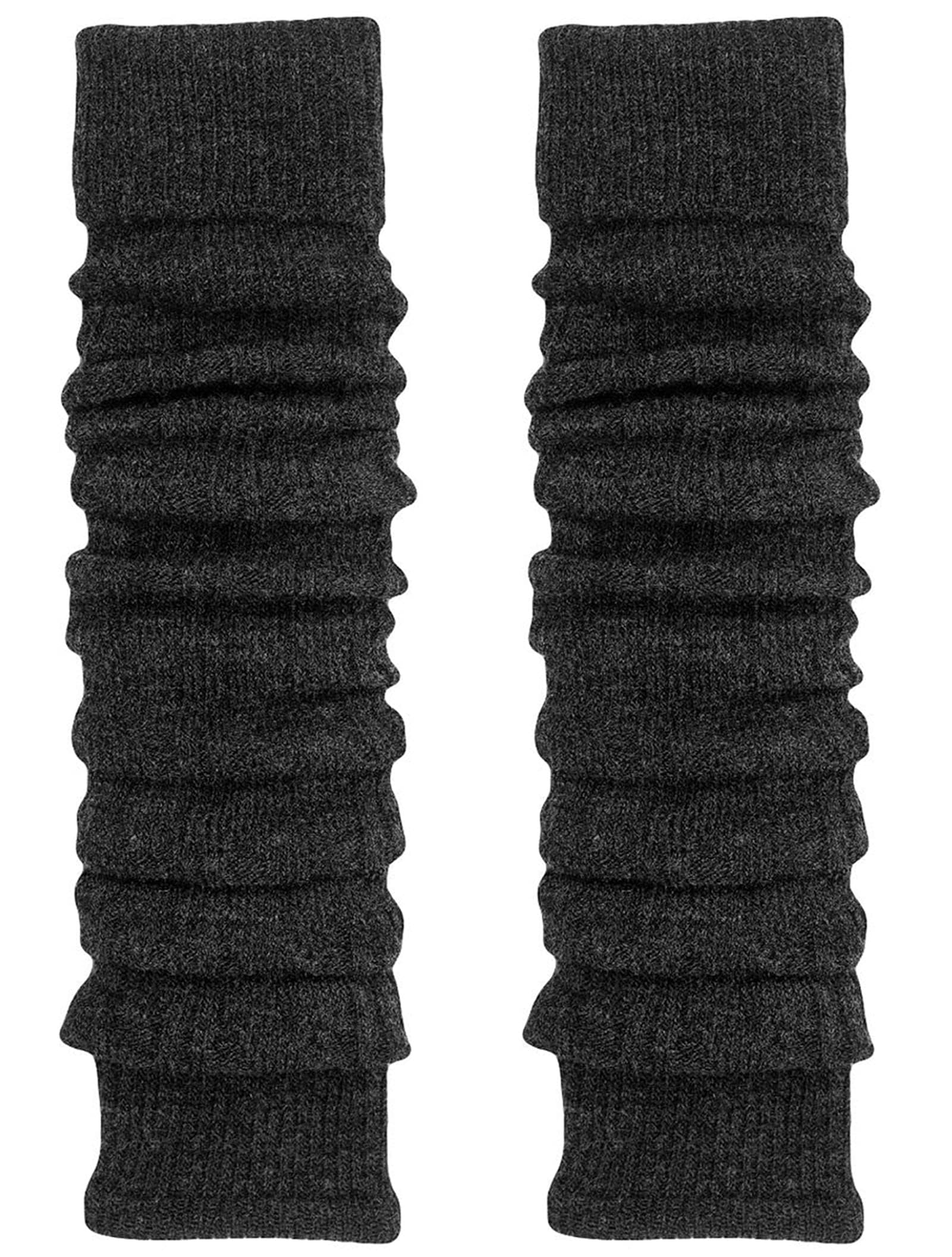 TODO Warm Wool Women's Leg Warmers - above Knee Long, Soft (Graphite)