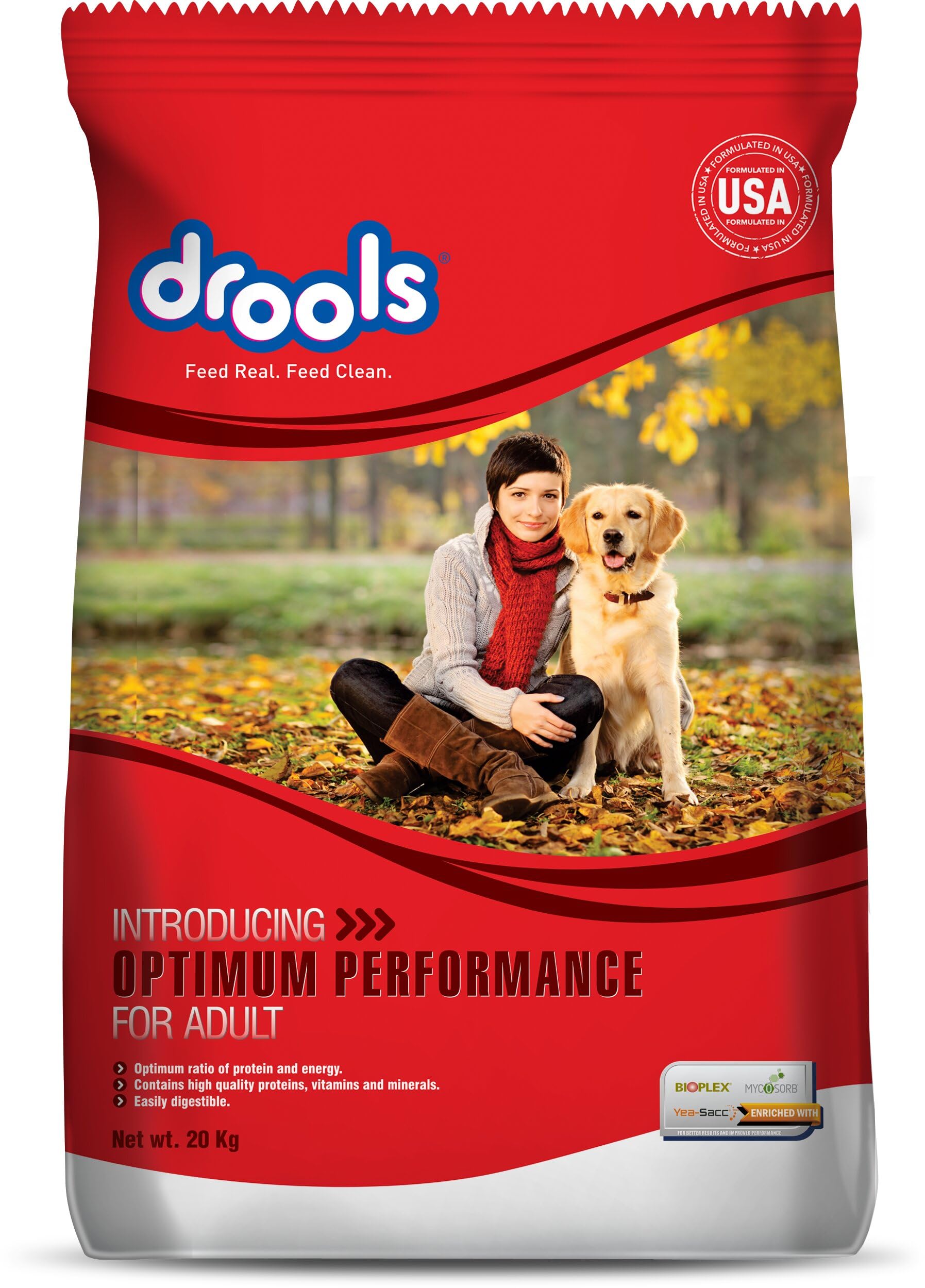 Drools Optimum Performance Adult Dry Dog Food, Chicken, 20kg