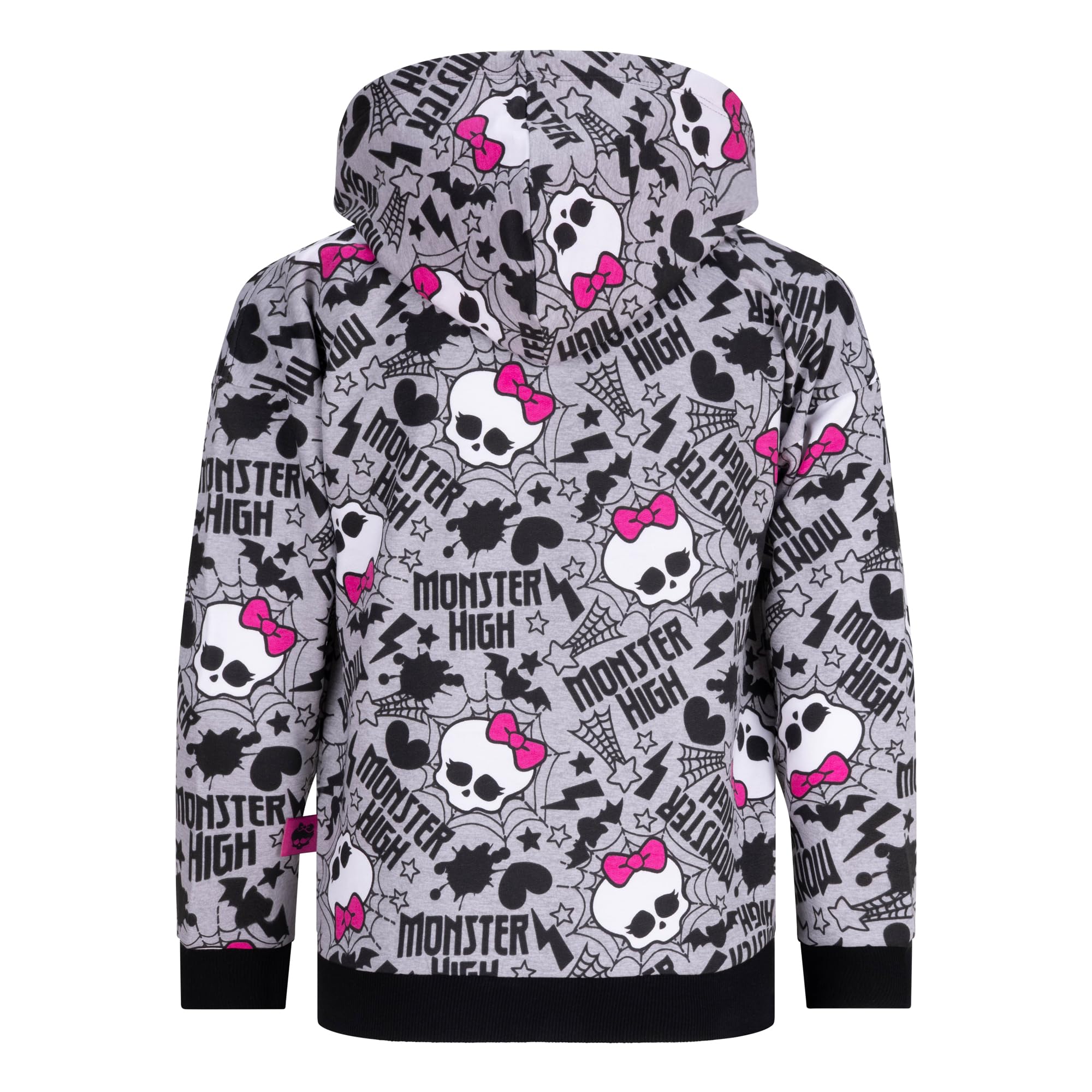 Monster High - Sudadera con capucha para niñas, color gris