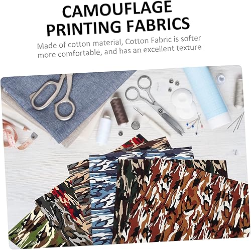 Miniatura 2 de Juego de 7 piezas de parches de camuflaje, tela de costura para manualidades, tela Costura para coser camuflaje, tela de costura de cuartos gruesos,