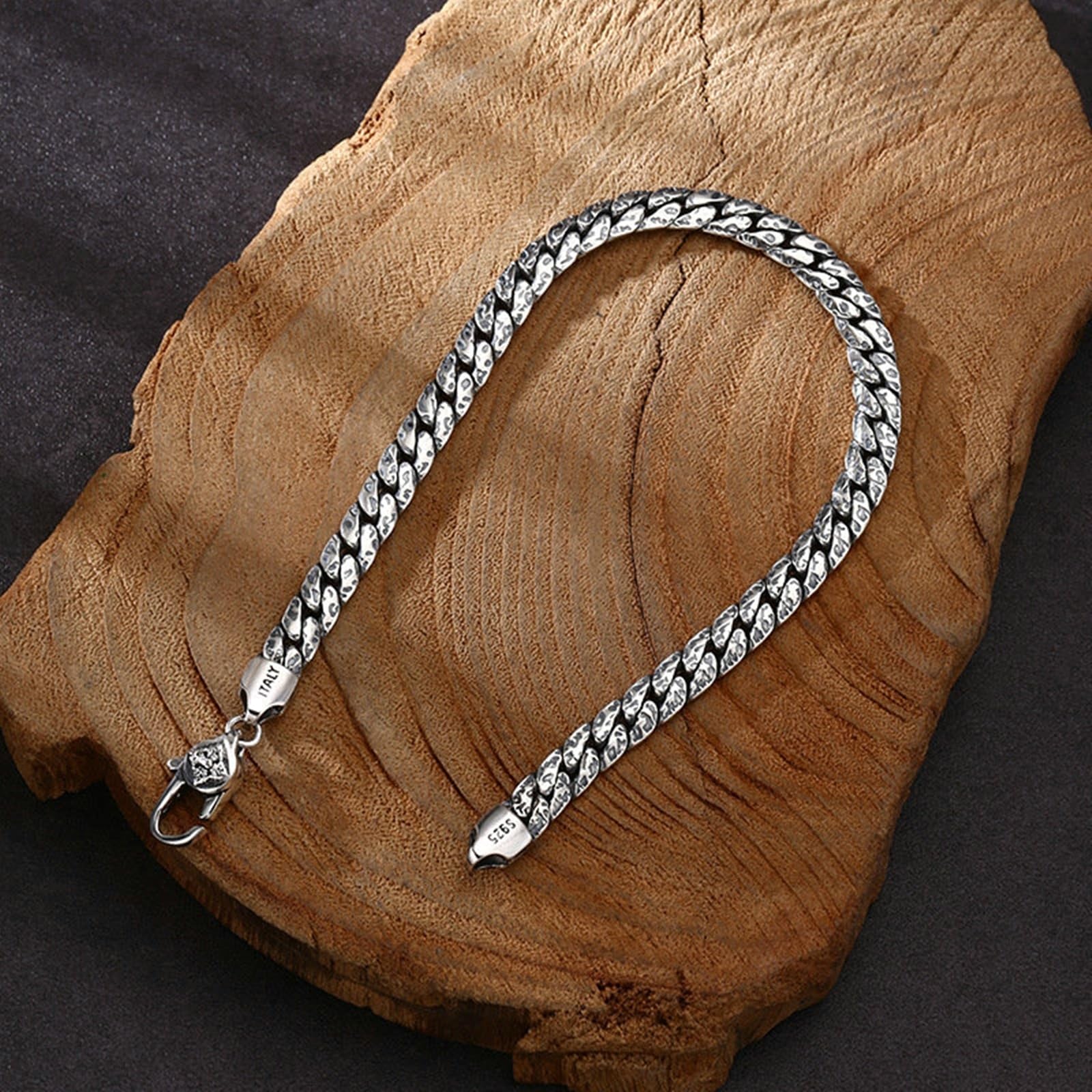 Armband Sterling Silber 925er Herren Panzerkette Armband