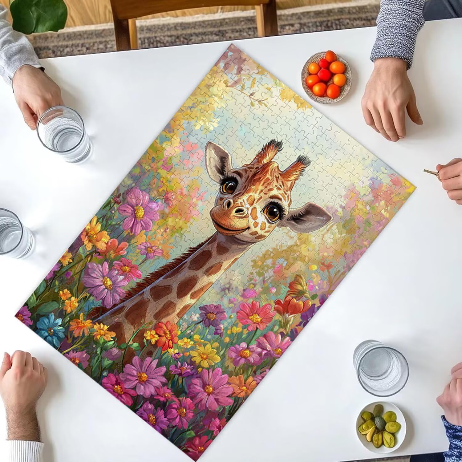 1500 Pezzi di Puzzle, Giraffe1500 Pezzi di Puzzle per Adulti, Regalo di Anniversario, Regalo di Natale, Decorazione Della Casa, Prevenzione Della Degenerazione Cerebrale Negli Anziani v-1023