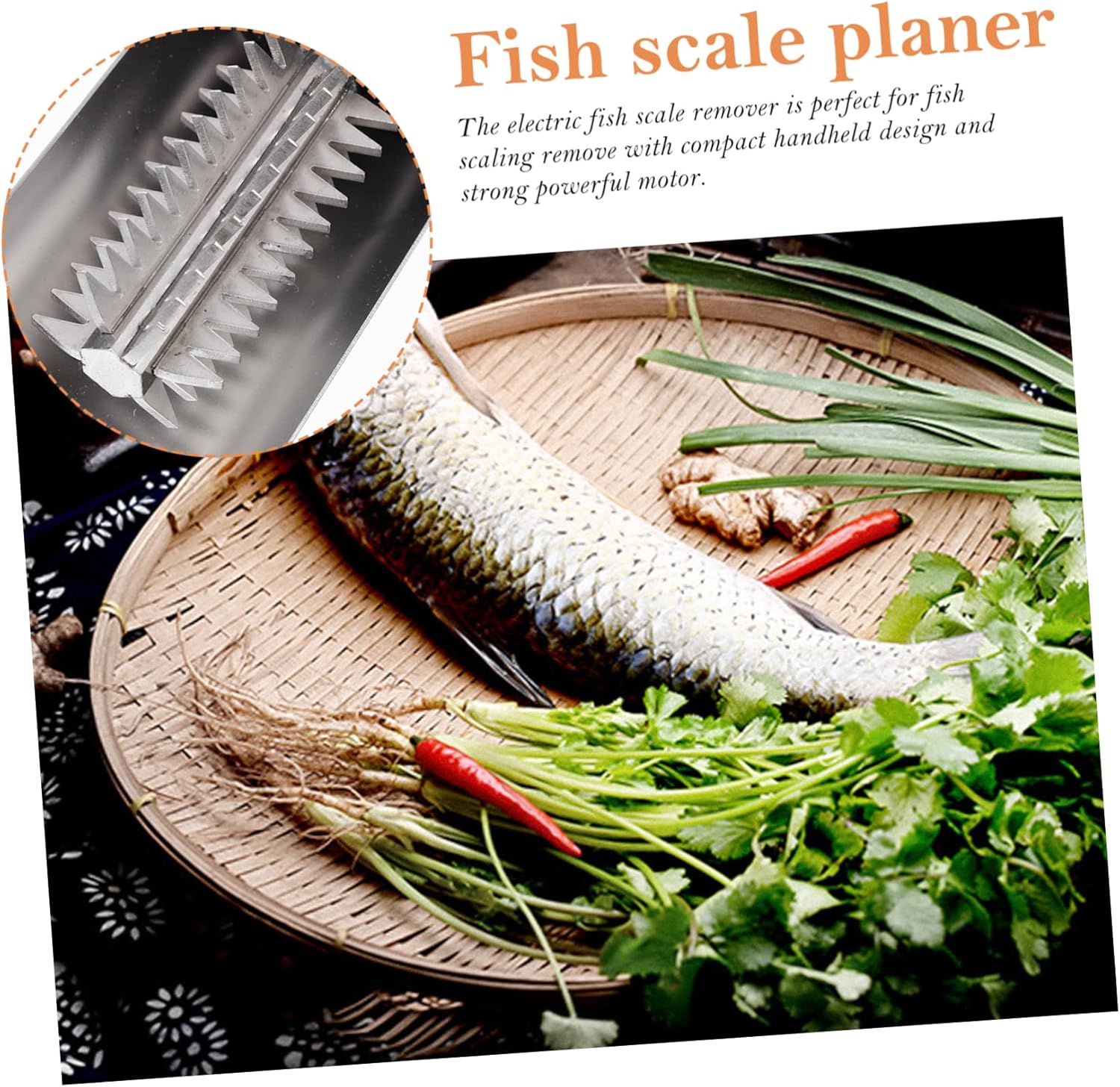 Electric Scraper Compact Handheld Tool for Easy Fish Scaling Construction for Home Kitchens and Seafood Markets