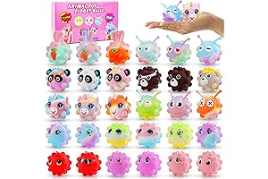 30 Pack Fidget Toys Set: Animal Pop Balls Party Favors for Kids
