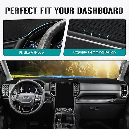 Miniatura 669 de FIILINES - Cubierta para tablero, accesorio para tablero de malla antideslizante, parasol sin reflejos y protector compatible con Toyota RAV4