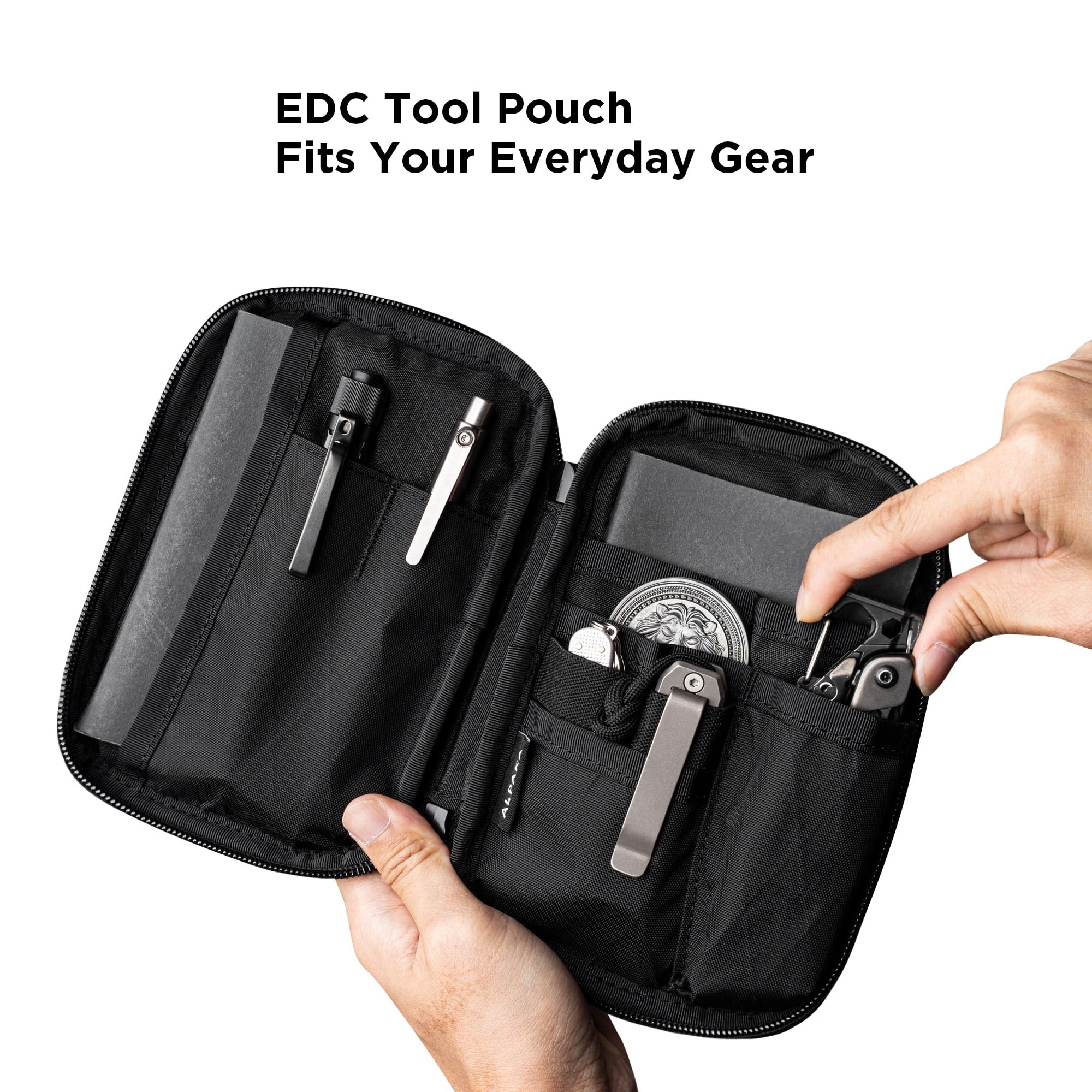 ALPAKA Admin Pouch Pro EDC Organizer Tool Pouch Black X-Pac X42 | Smooth Zipper Weatherproof Storage for Electronics Cables Travel Accessories product thumbnail 4