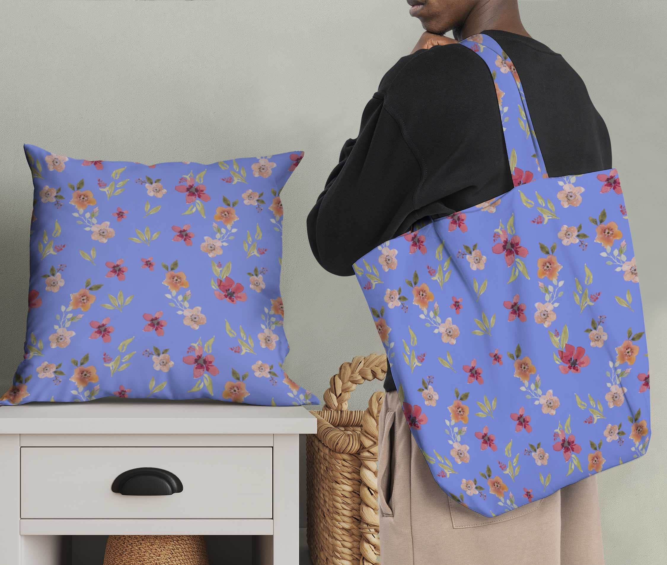 Soimoi Cotton Denim Blue Fabric - by the Yard, Farmhouse Style