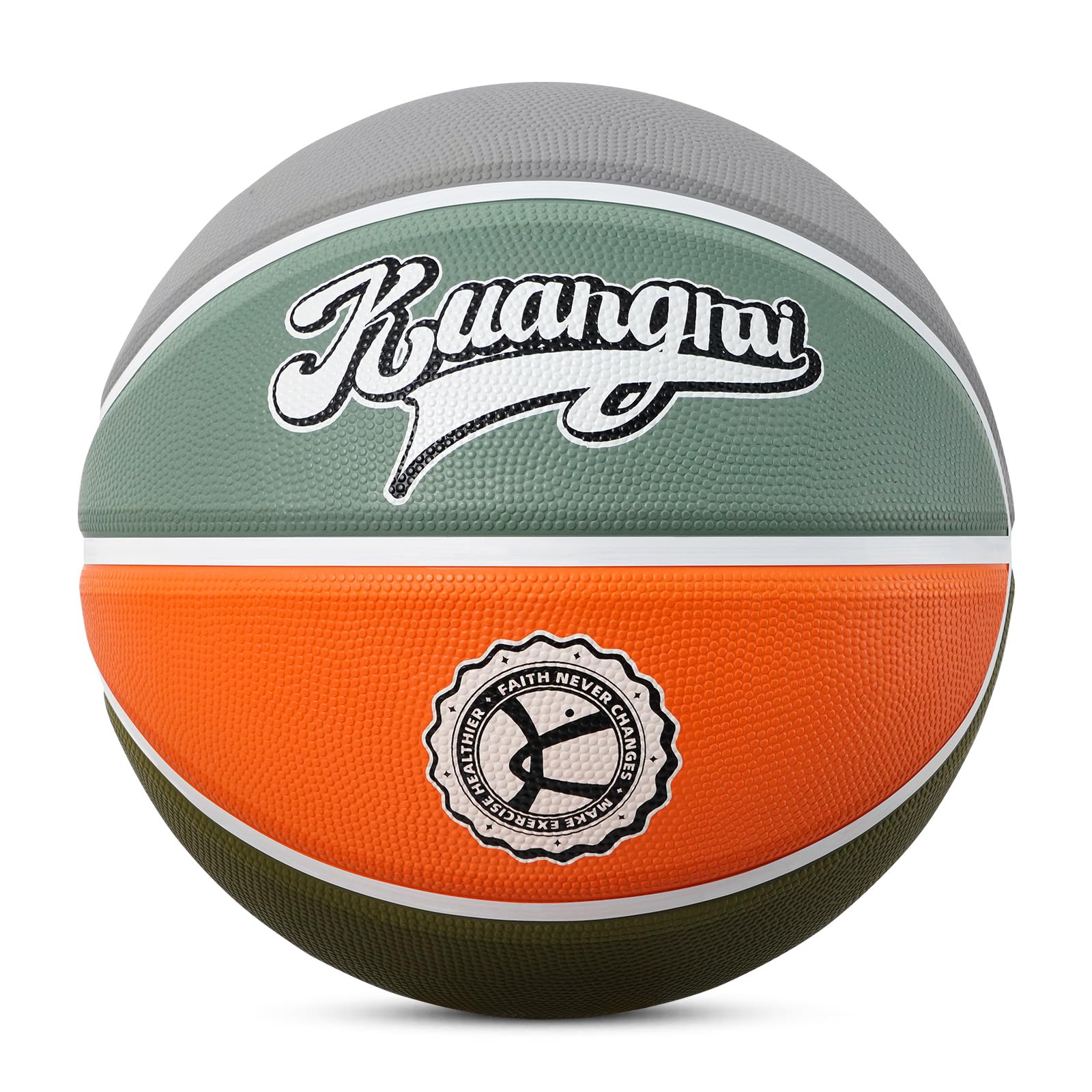 Kuangmi Vintage American Sport Basketball, Official Regulation Size 7 (29.5"), Retro & Casual Style, Made for Indoor Outdoor Basketball Games