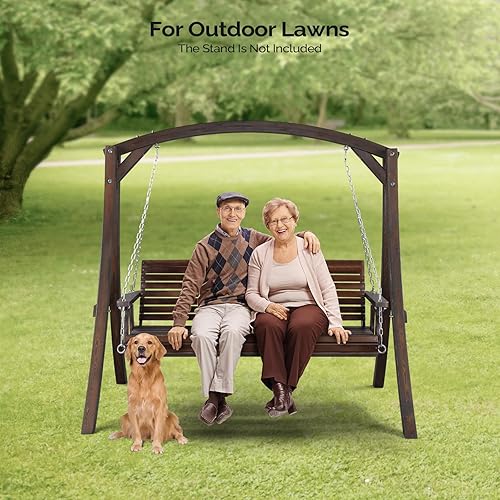 Miniatura 8 de VINGLI Columpio resistente de 880 libras para patio, porche, pintura de poliuretano, silla colgante con cadenas de seguridad ajustables, columpio de