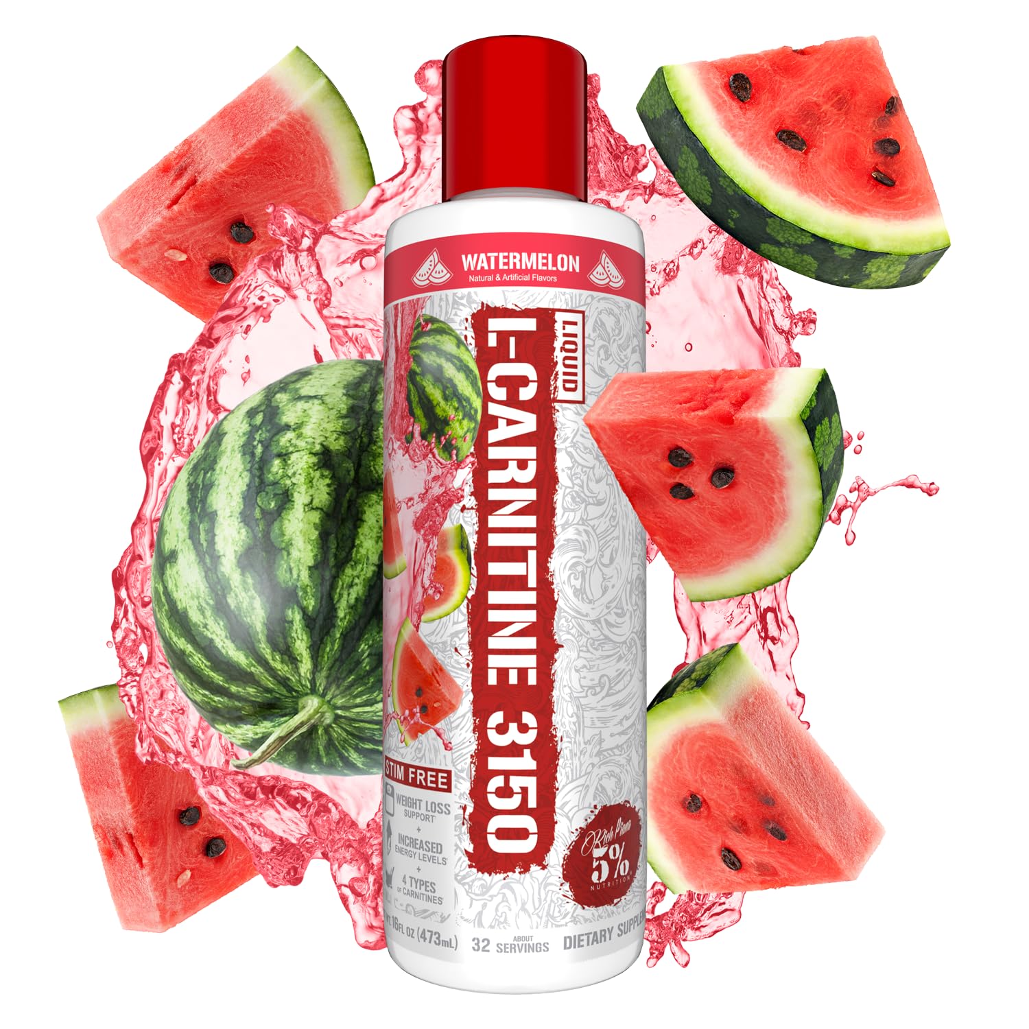 Snapklik.com : 5% Nutrition Rich Piana Liquid L-Carnitine 3150 Premium 4  Source Blend + GBB, The Super Carnitine