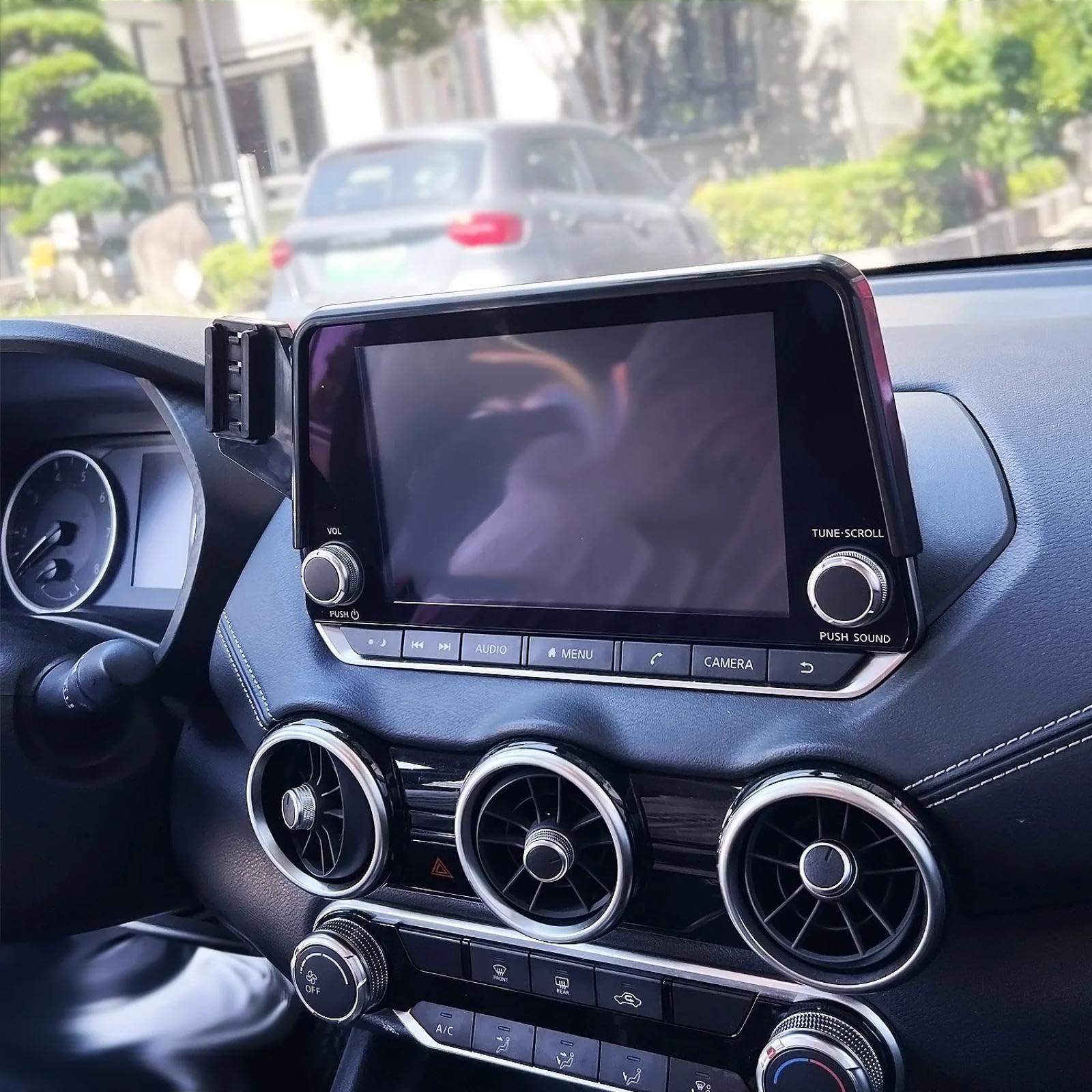 Soporte Movil Coche para Nissan Juke 2019-2023, Soporte para teléfono de Coche, Base Fija para teléfono móvil (Base y Soporte 2)