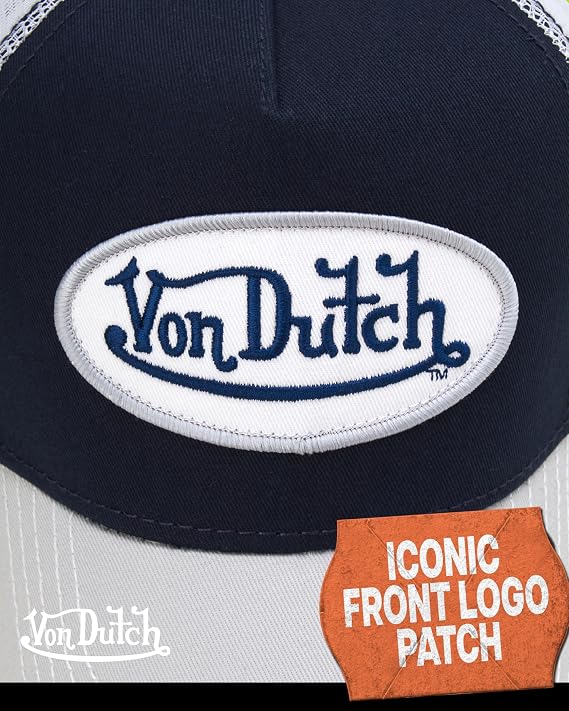 Von Dutch Unisex Trucker Hat, Colorblock, Curved Bill, Snapback