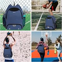 Sportsnew Multifunkciós Sporttáska - Kosárlabda, Foci Hátizsák Cipőtartóval, Labdatartóval és Nedves Zsebbel - 27L Vízálló Poliészter Unisex 3