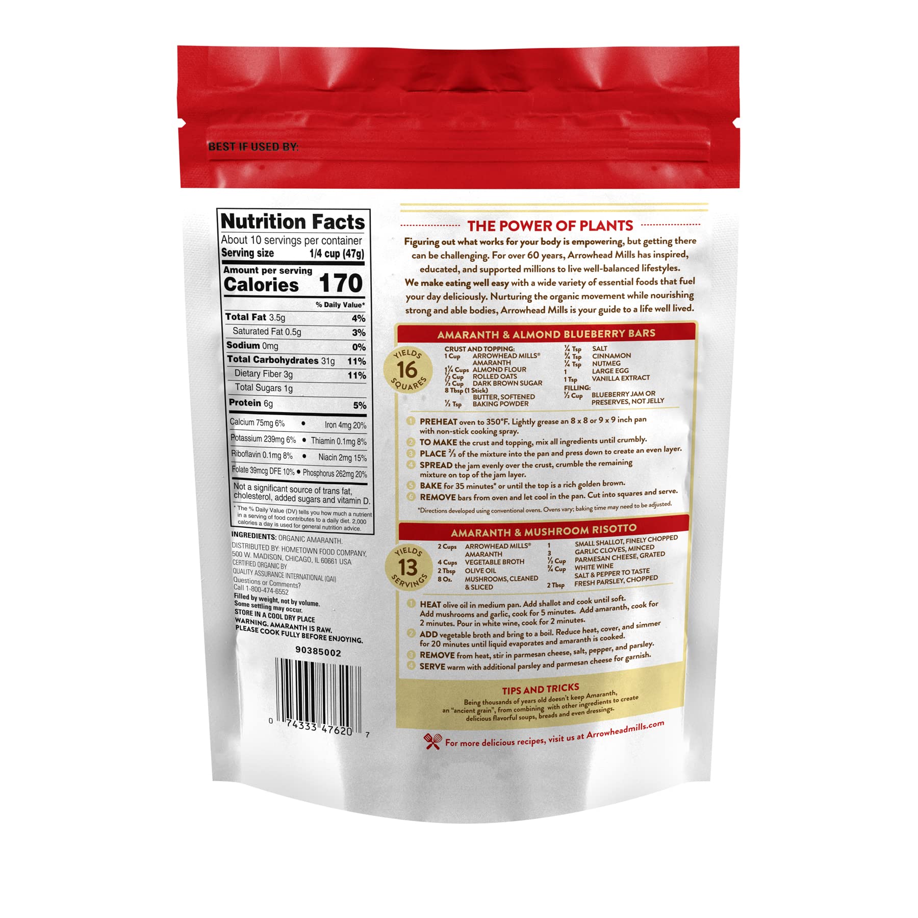 arrowhead mills amaranth grain