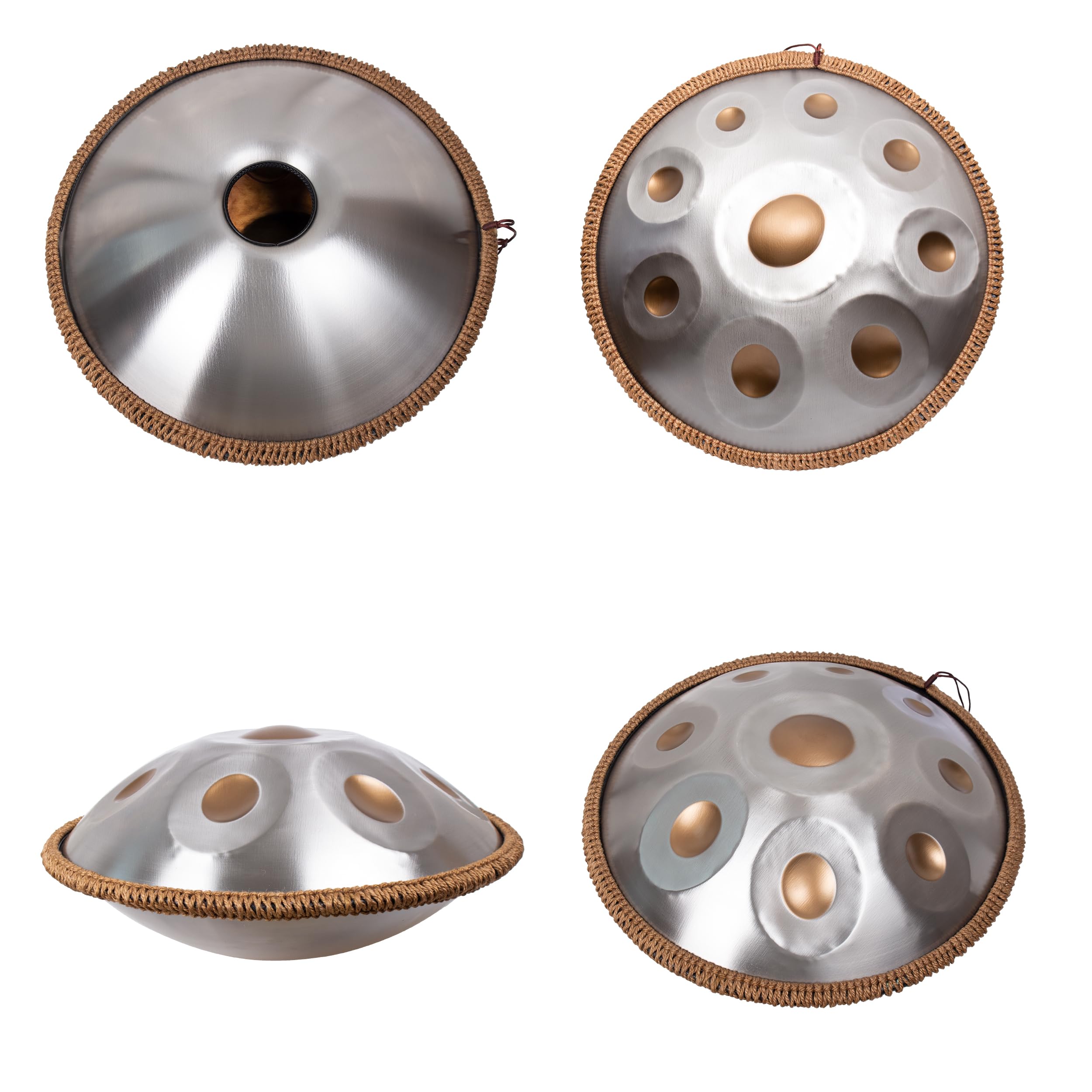 Handpan 440 Hz d-moll 9 nut 45 cm stalowy bęben ręczny stalowy bęben językowy stalowy bęben ręczny harmoniczna ręczna perkusja harmoniczna do uzdrawiania dźwiękiem, osobistej medytacji, jogi,