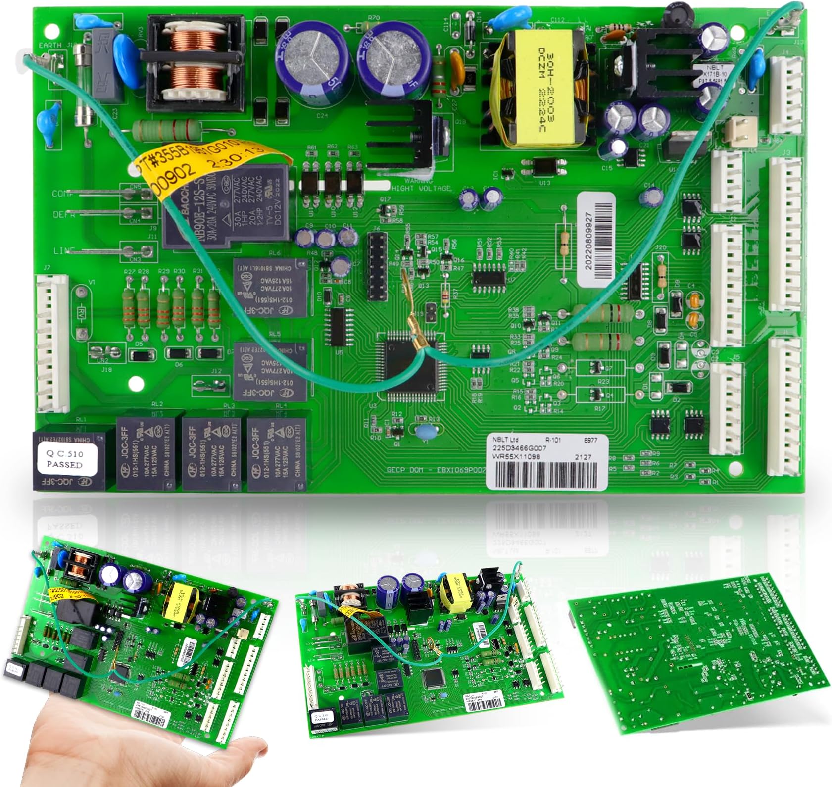 Wr55X11098 Refrigerator Electronic Control Board, Compatible with Ge Pgcs1 Etc. Replace Wr55X11076, Wr55X11077, Wr55X11097, Etc