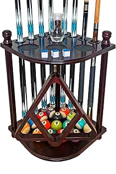 Mini Pool Table XCSOURCE Pool Cue Rack, Wall Mount Bllard Cue Holder, Sold Pne Wood Pool Cue Holder Wall Mount