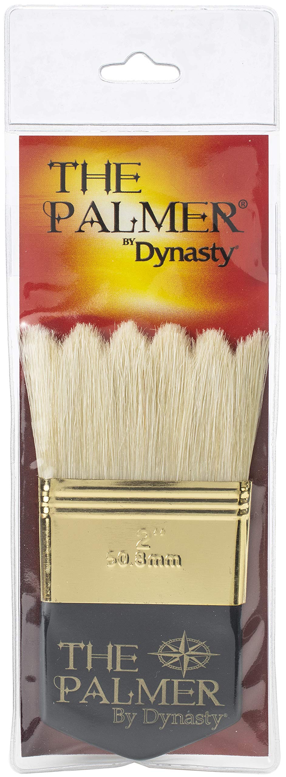 F & M Brush Company FM37031 Dynasty Palmer Brush-White Bristle Wave, Size: 2"