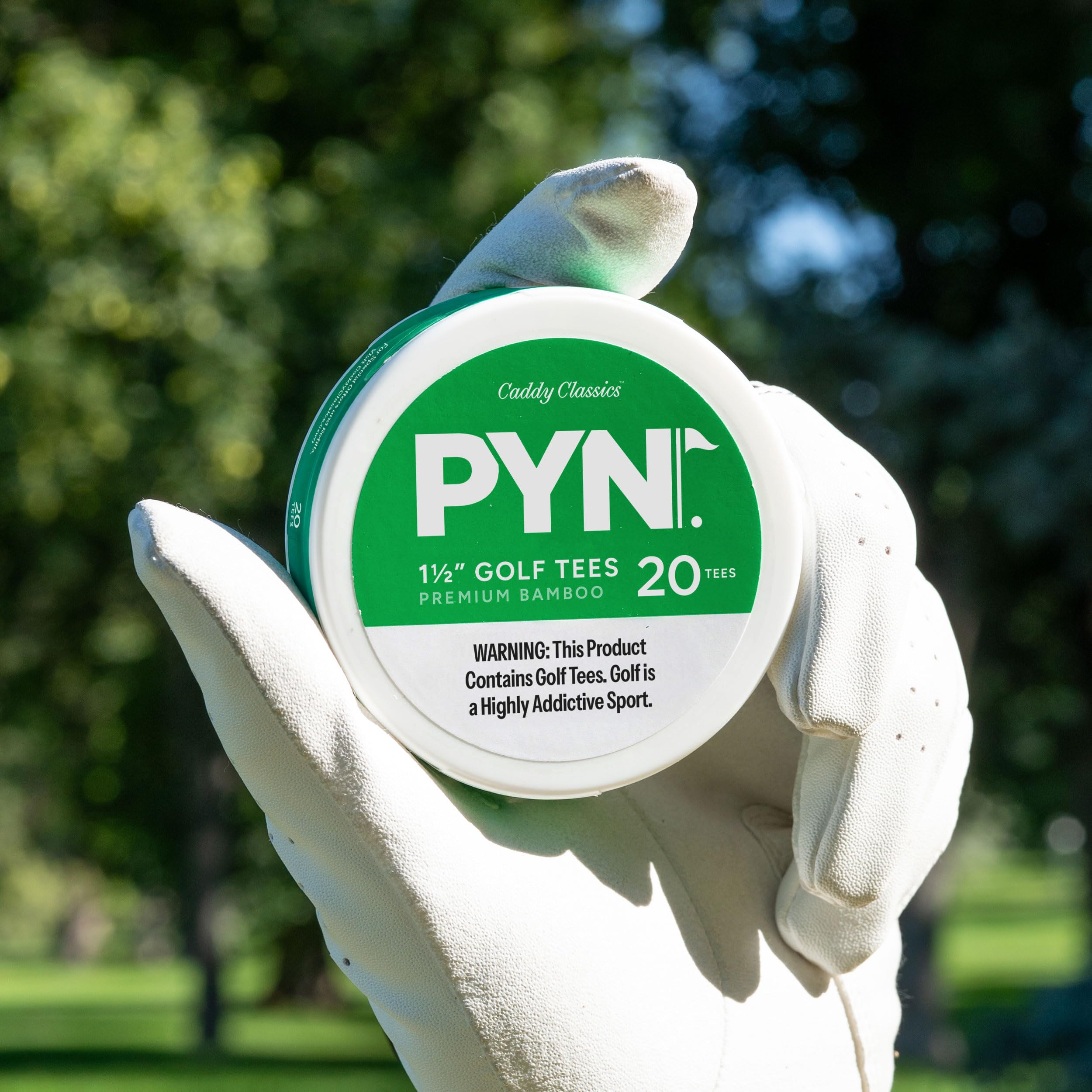 Caddy Classics PYN Golf-Tees – 3,8 cm Bambus-Golf-Tees – 20 Stück für Par 3 Löcher