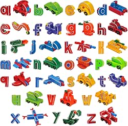 JOYIN Alphabet Transforming Robot Action Figure Toys 26 PCS for