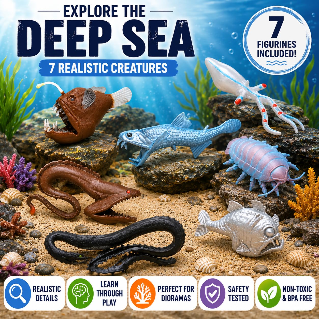 Amazon.com: Safari Ltd. Deep Sea Creatures Toob - 7 Ocean Animal