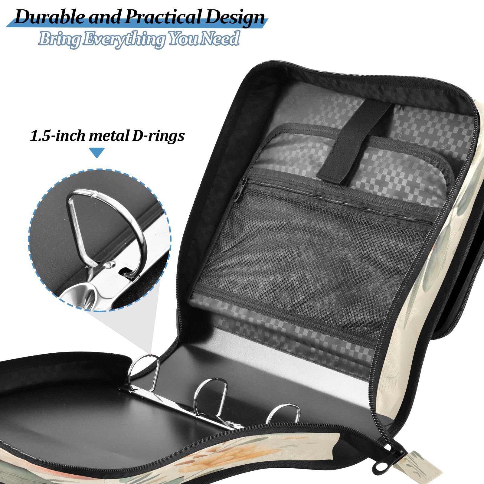 Amazon.com : YEGAME Cute Bunny Waterproof Zipper Binder with