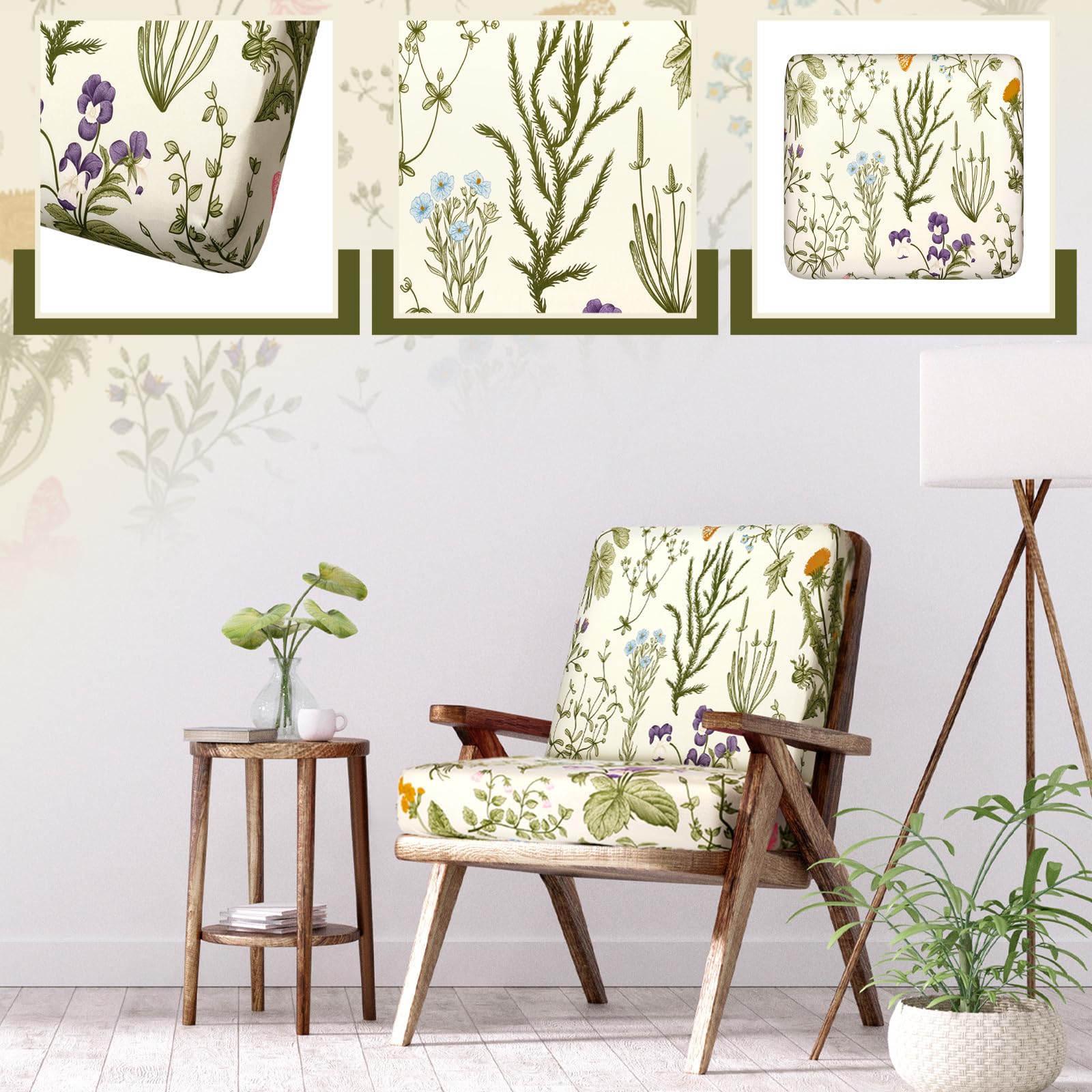 Floral Sofa Covers - 8 Piece Wildflower Patio Cushions -3 Floral Sofa Covers - 8 Piece Wildflower Patio Cushions -3