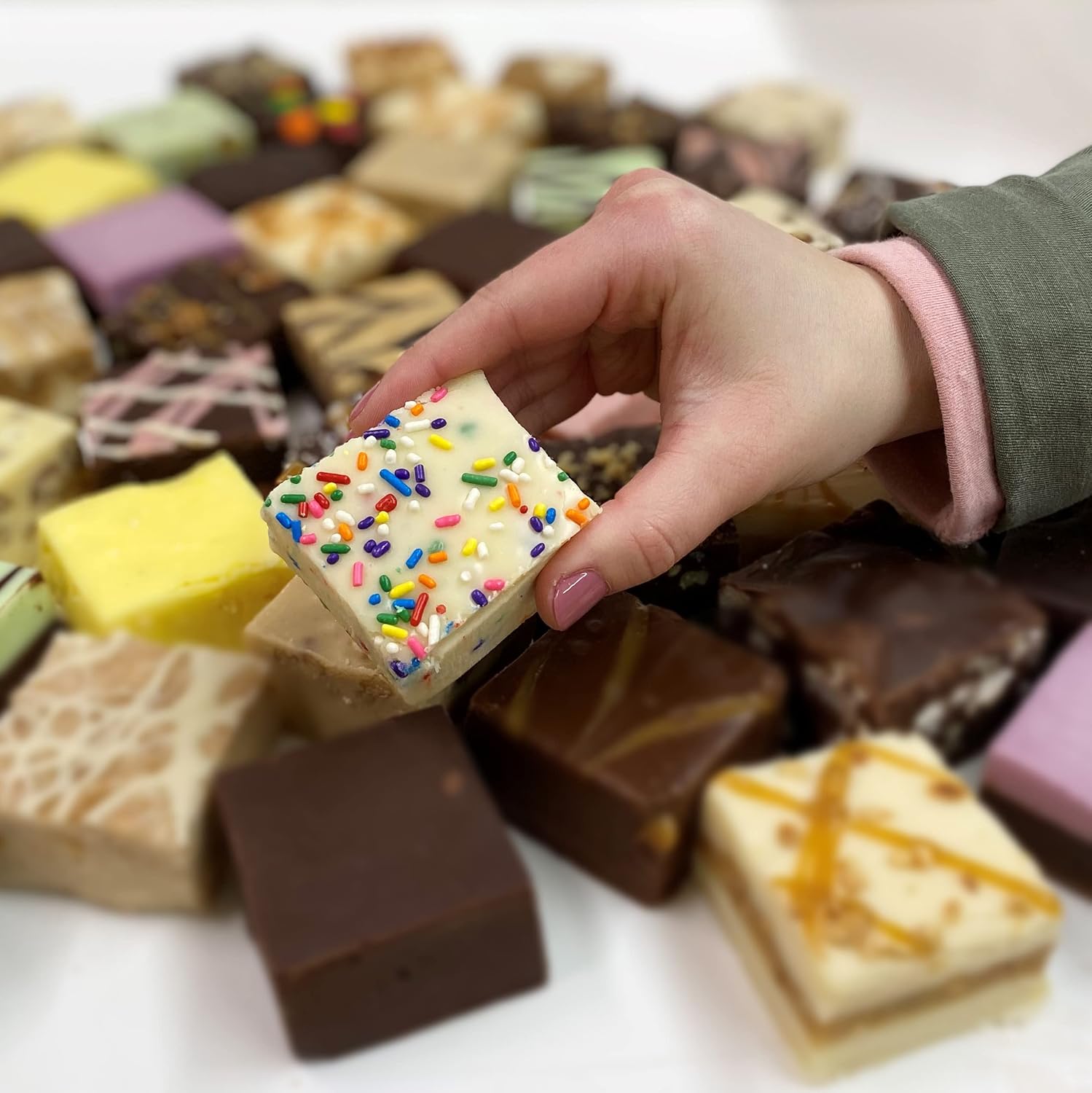 Valley Fudge & Candy Birthday Cake Fudge - Fresh Artisan, Real Butter, Gluten-Free - 1 Pound