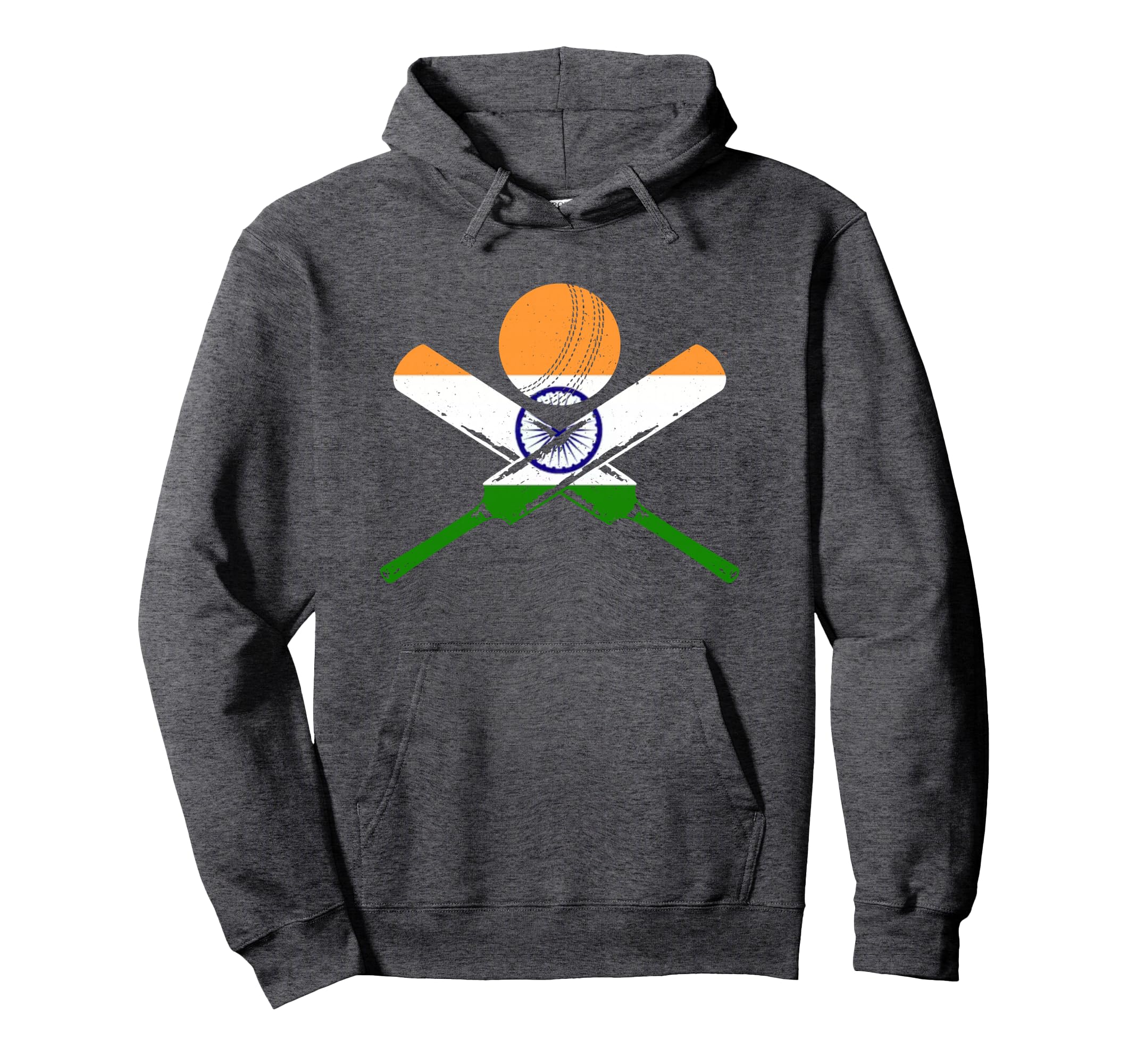 Cricket India Vintage Indian Flag Cricketer Pullover Hoodie