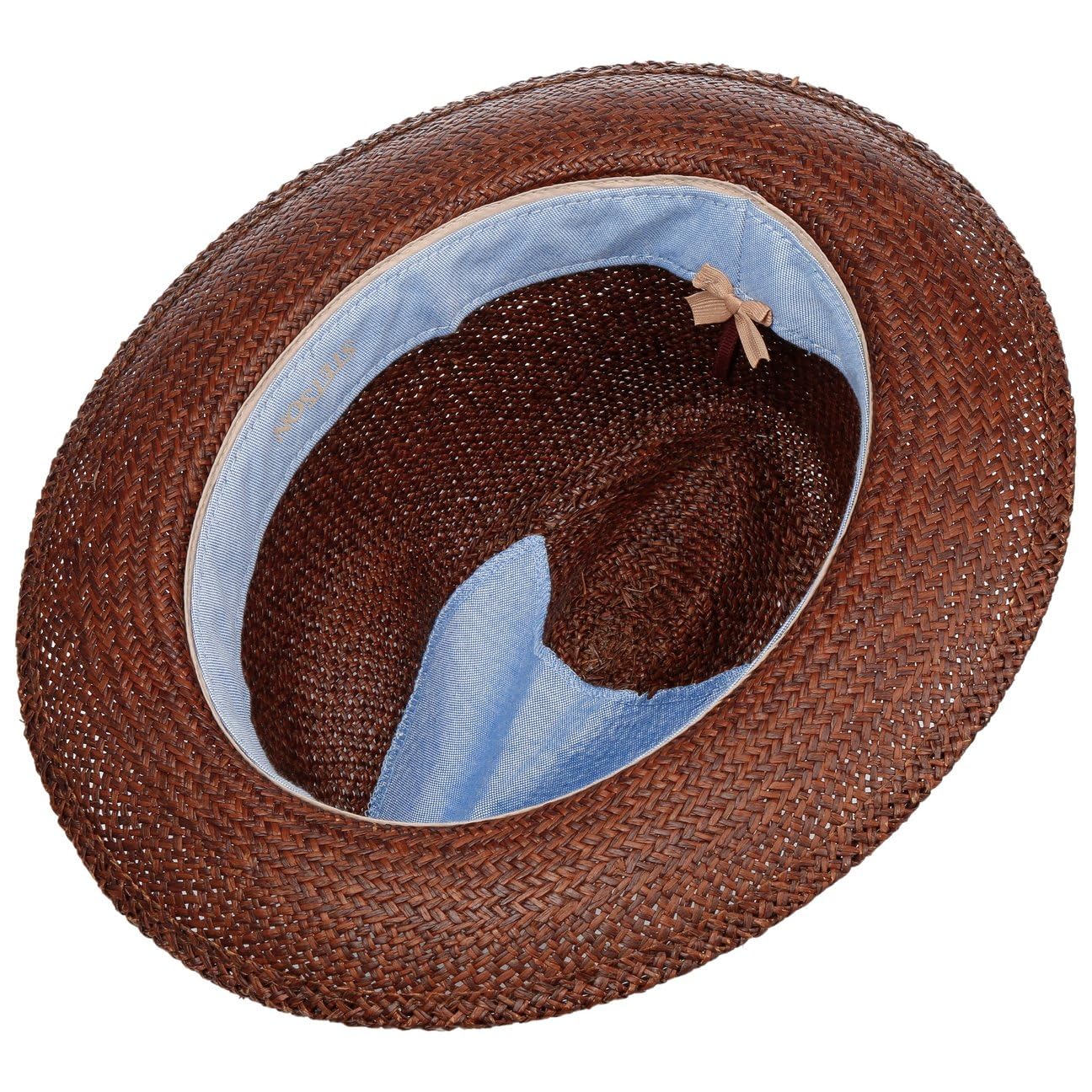 Stetson Lamaro Chapeau Player Panama Paille avec Bande en Tissu Homme Printemps Ete