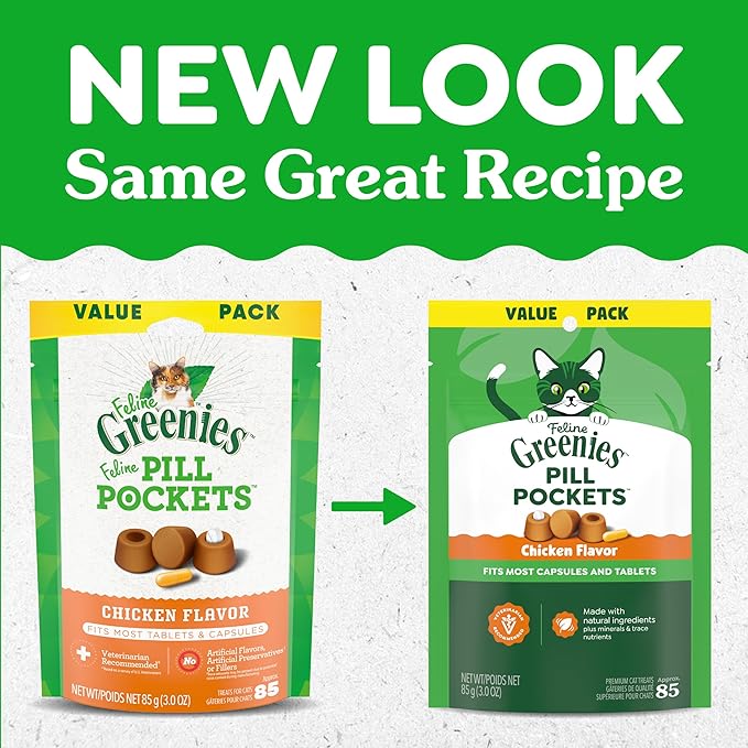 Greenies Pill Pockets para Gatos Sabor Pollo 85 Unidades miniatura 10
