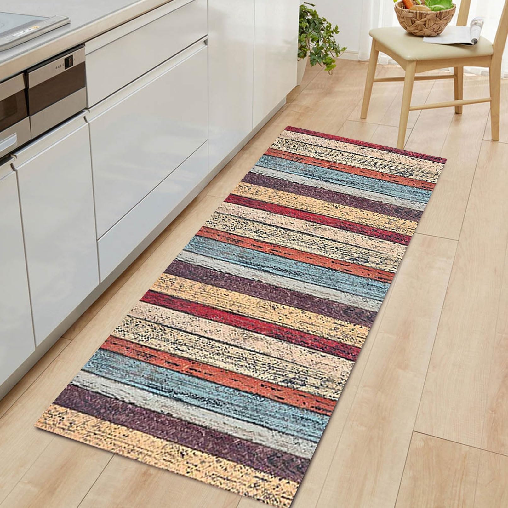 Tapis de couloir long lavable 40x110cm moderne antidérapant style B
