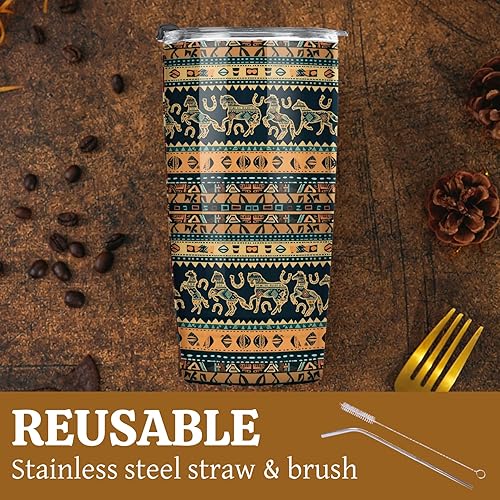 Miniatura 4 de Onebttl Regalos occidentales para mujeres y hombres, vaso de acero inoxidable de 20 onzas para amantes del oeste, los mejores regalos de lobos para