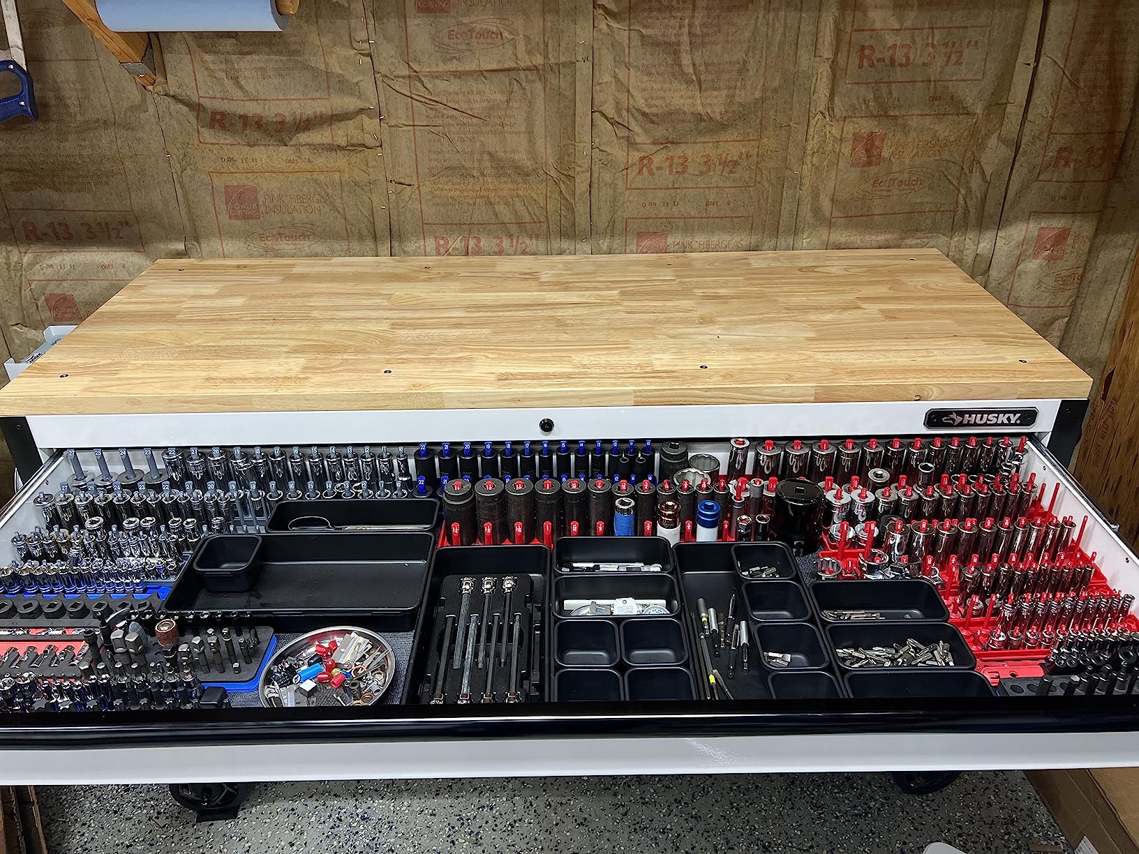 6/mo Finance ALUGEI【𝟲𝟬𝗣𝗰𝘀】【5 Size】 Tool Box Organizer Tray Divider Set, 【Black】 Desk Drawer