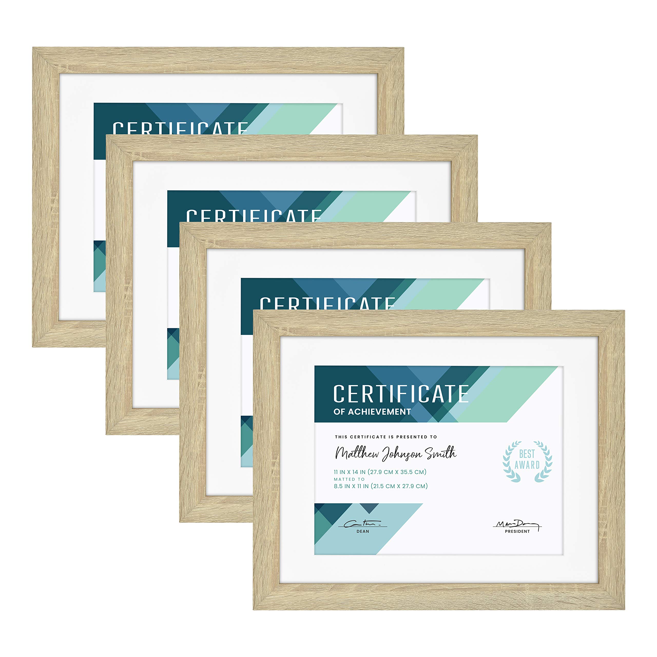 Cadre photo en bois naturel MCS 28,5x27,9 cm pour harmoniser vos photos de famille